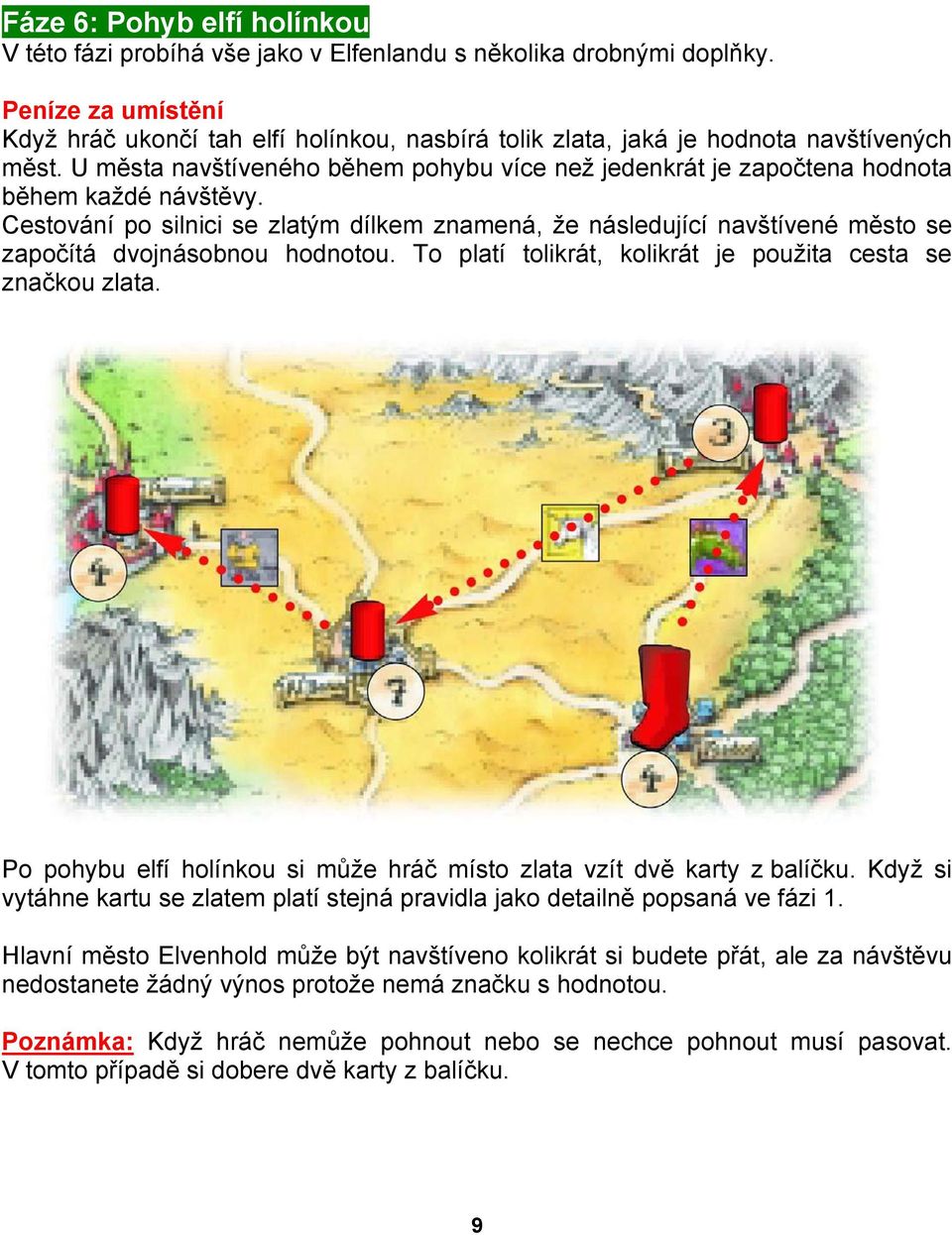 U města navštíveného během pohybu více než jedenkrát je započtena hodnota během každé návštěvy.