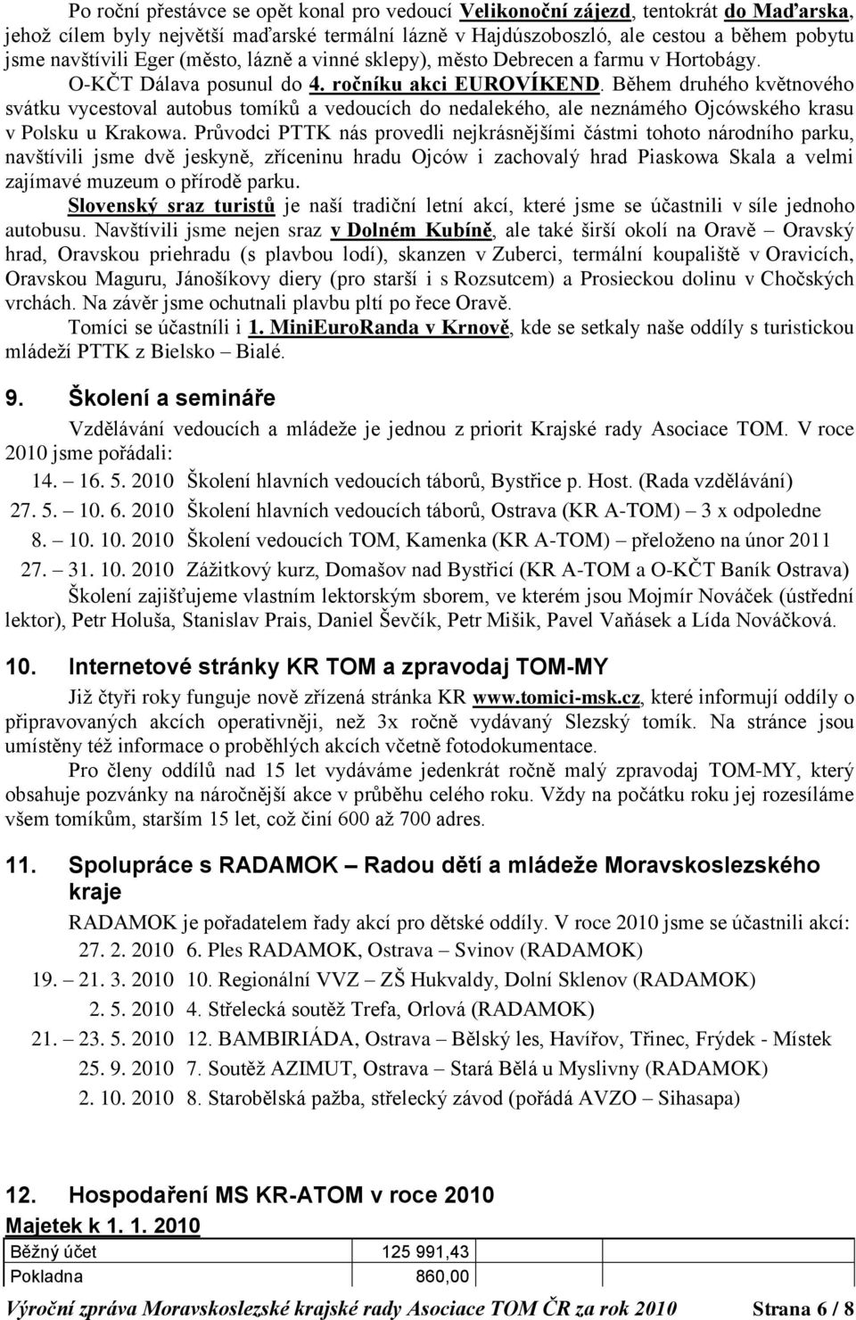 Během druhého květnového svátku vycestoval autobus tomíků a vedoucích do nedalekého, ale neznámého Ojcówského krasu v Polsku u Krakowa.