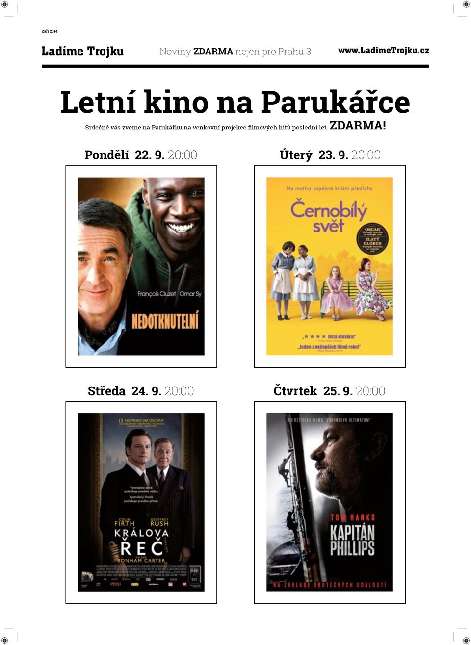 filmových hitů poslední let. ZDARMA!