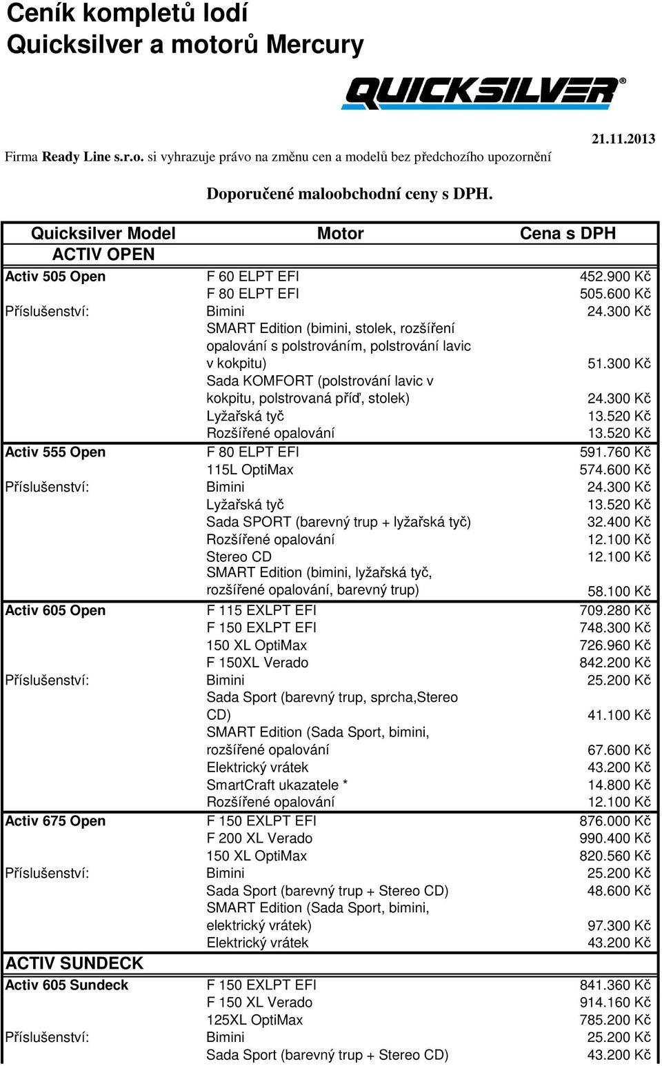 600 Kč SMART Edition (bimini, stolek, rozšíření opalování s polstrováním, polstrování lavic v kokpitu) 51.