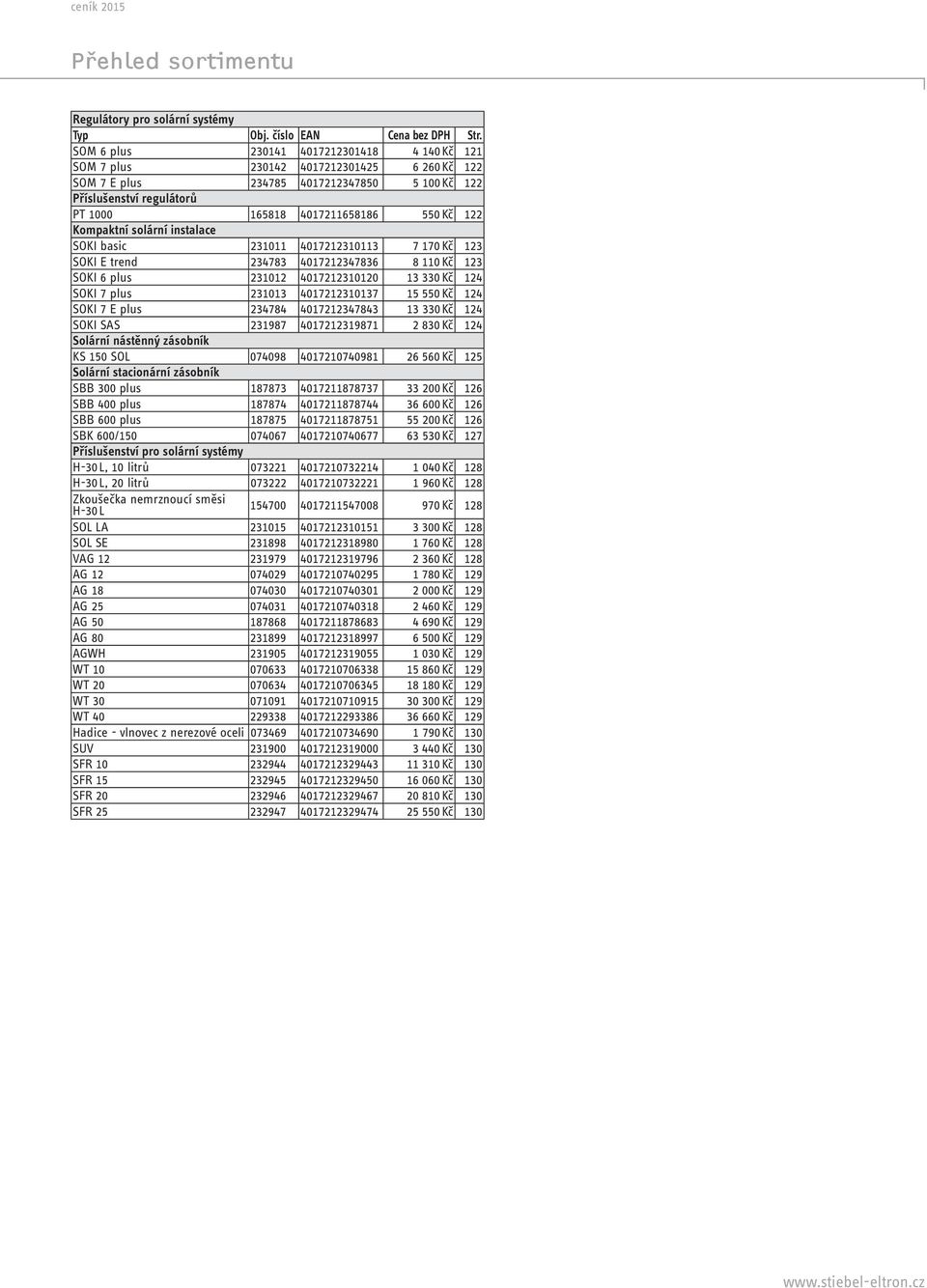 122 Kompaktní solární instalace SOKI basic 231011 4017212310113 7 170 Kč 123 SOKI E trend 234783 4017212347836 8 110 Kč 123 SOKI 6 plus 231012 4017212310120 13 330 Kč 124 SOKI 7 plus 231013