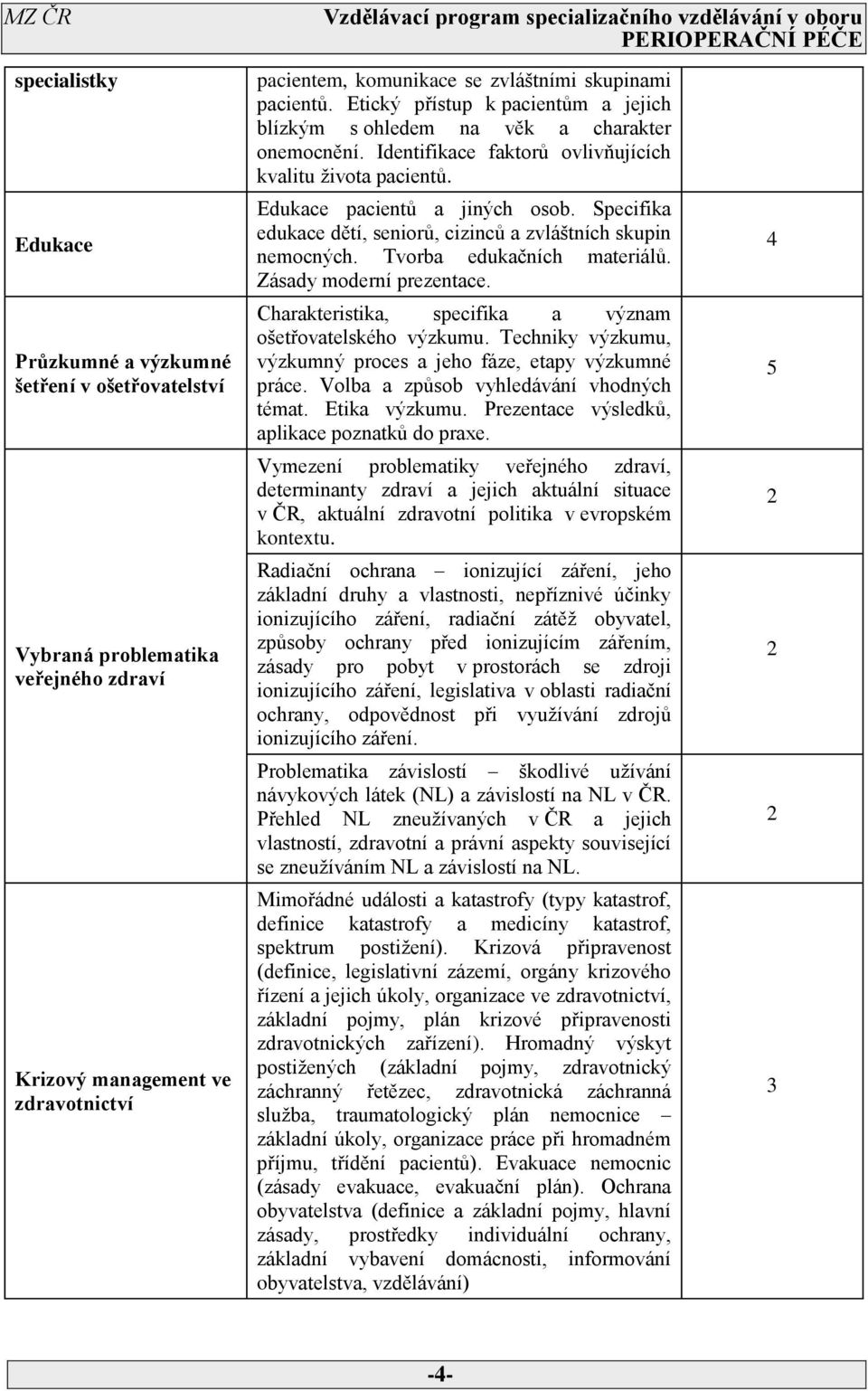 Specifika edukace dětí, seniorů, cizinců a zvláštních skupin nemocných. Tvorba edukačních materiálů. Zásady moderní prezentace. Charakteristika, specifika a význam ošetřovatelského výzkumu.