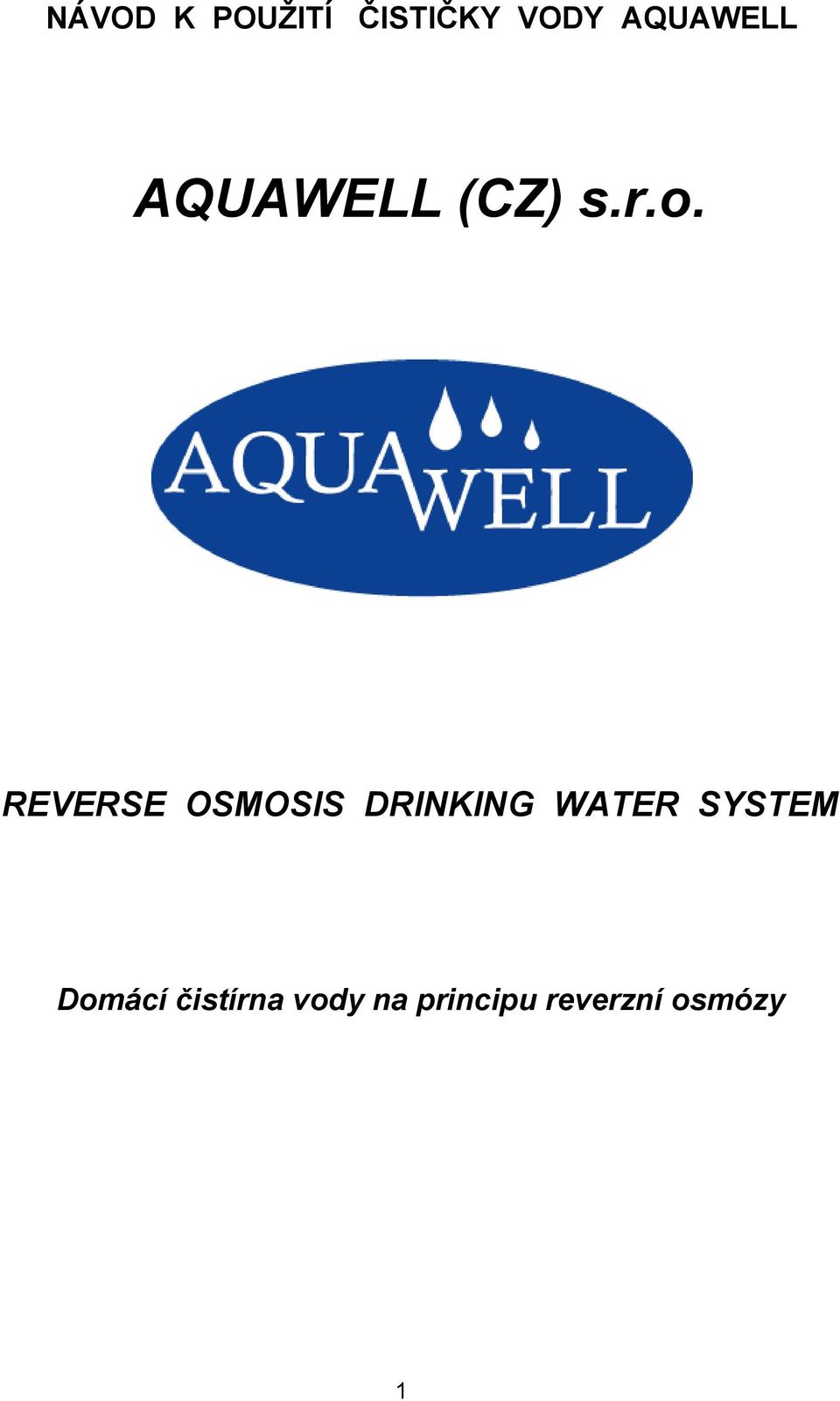 REVERSE OSMOSIS DRINKING WATER