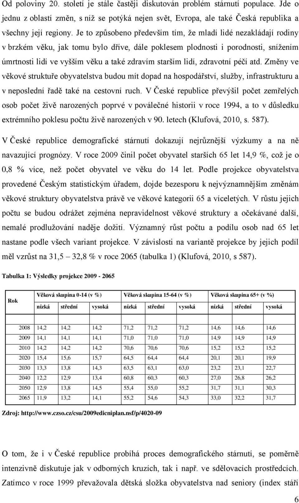 lidí, zdravotní péčí atd. Změny ve věkové struktuře obyvatelstva budou mít dopad na hospodářství, služby, infrastrukturu a v neposlední řadě také na cestovní ruch.