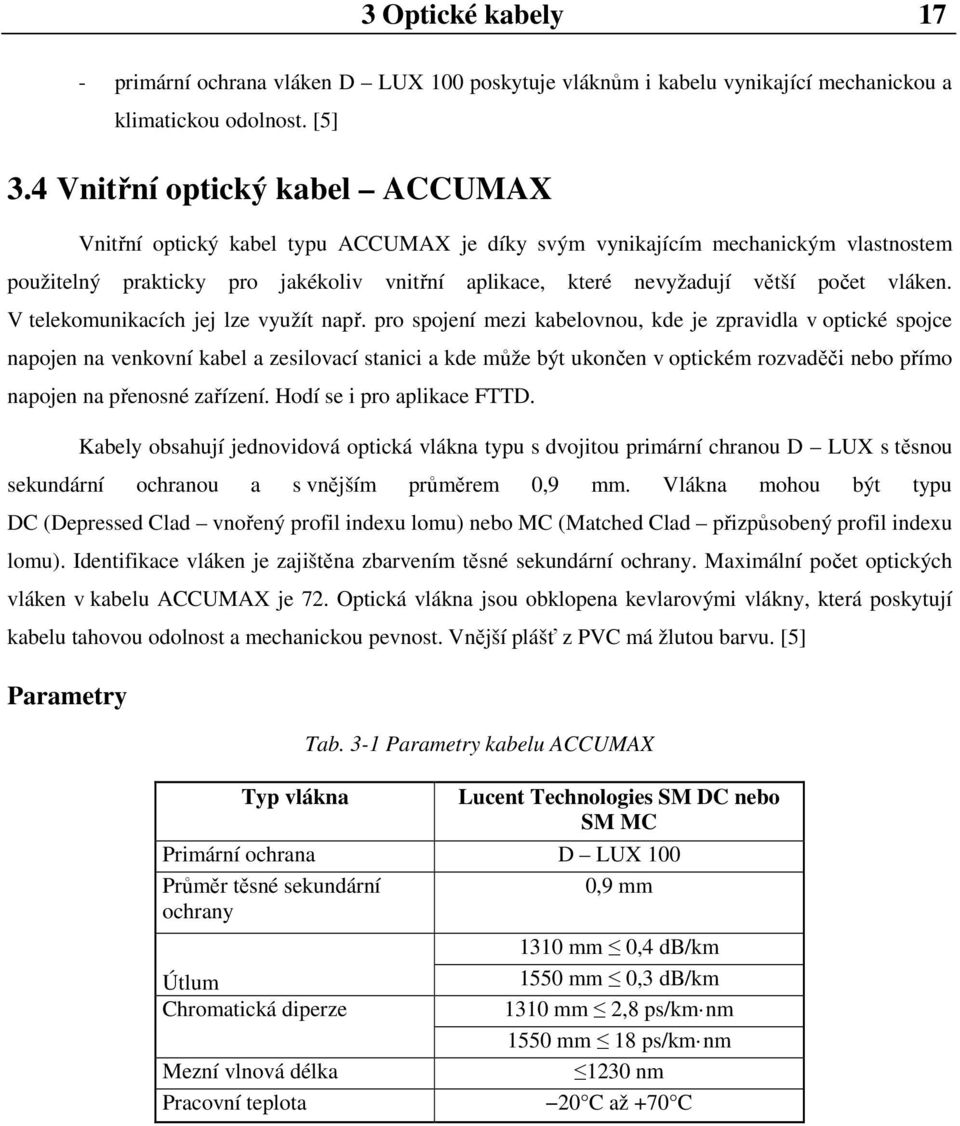 vláken. V telekomunikacích jej lze využít např.