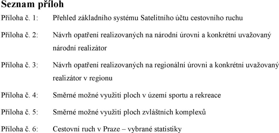 6: Návrh opatření realizovaných na národní úrovni a konkrétní uvažovaný národní realizátor Návrh opatření realizovaných