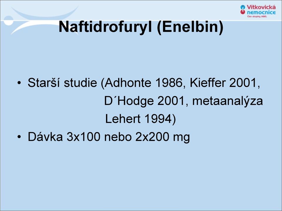 2001, D Hodge 2001, metaanalýza