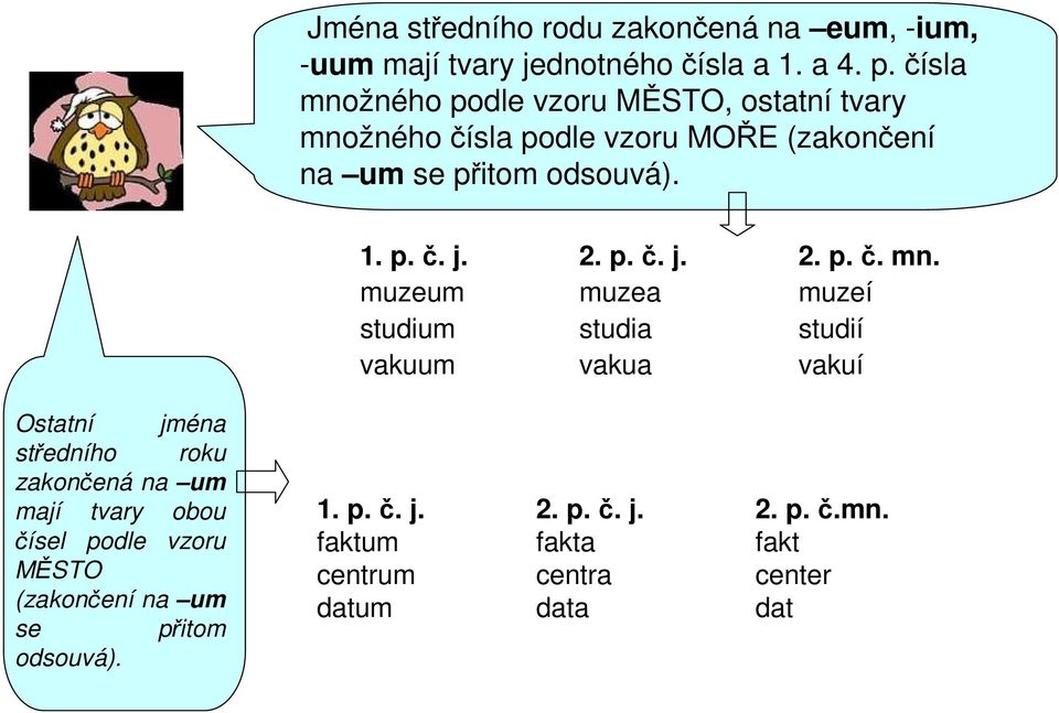 2. p. č. j. 2. p. č. mn.