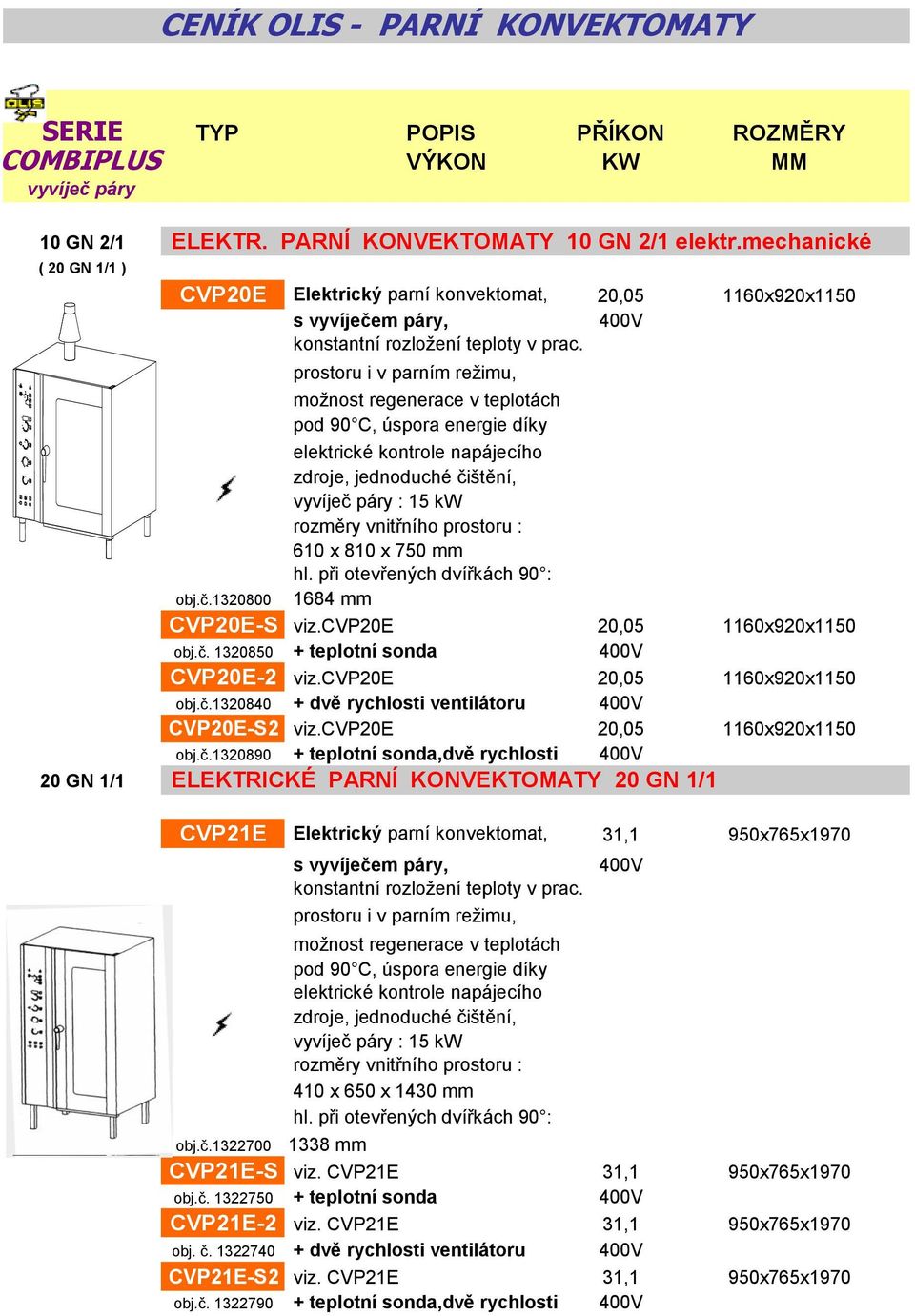 cvp20e 20,05 1160x920x1150 obj.č.