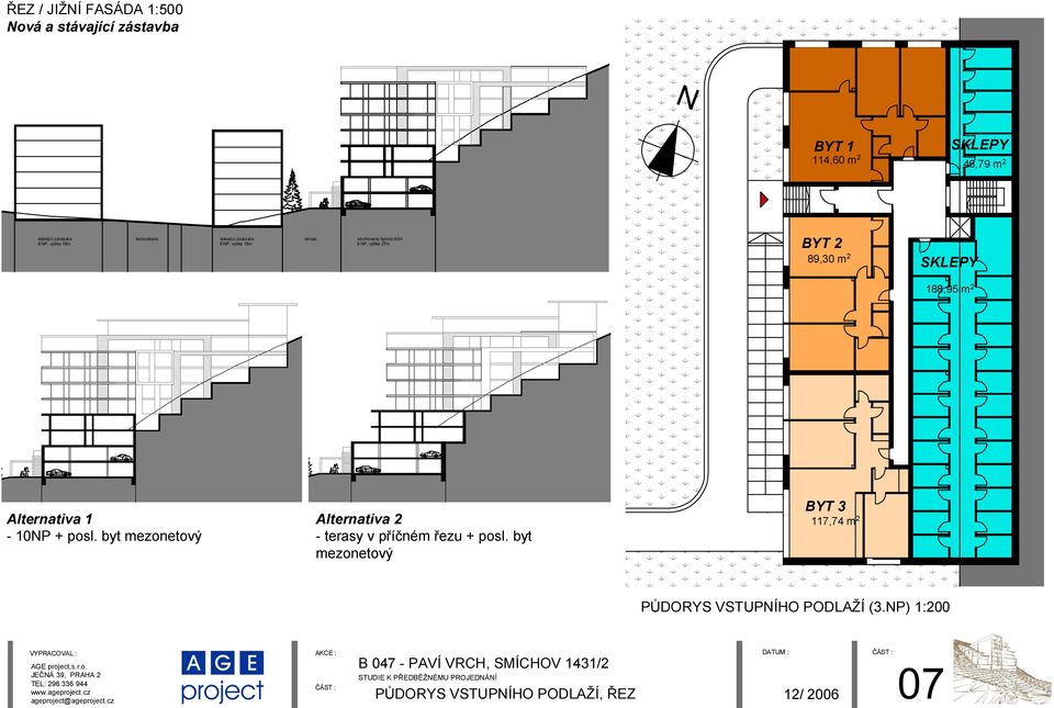 89,30 m 2 SKLEPY 188,95 m 2 Alternativa 1-10NP + posl.