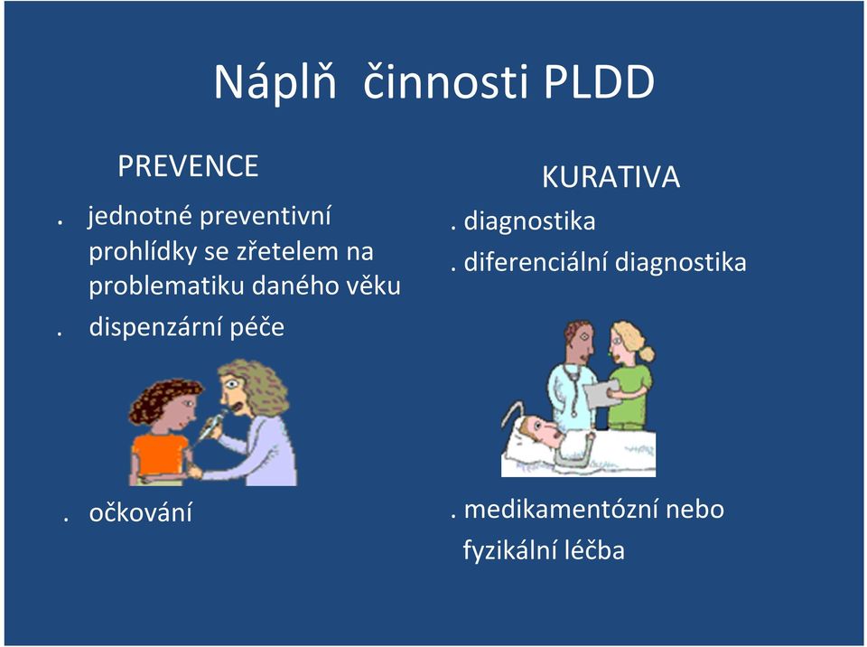 problematiku daného věku. dispenzární péče.