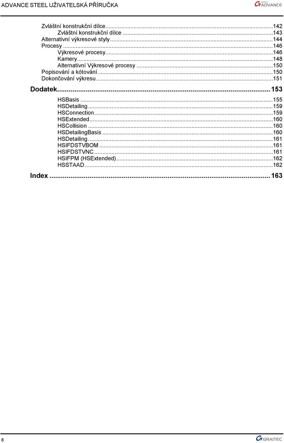 ..150 Dokončování výkresu...151 Dodatek...153 HSBasis...155 HSDetailing...159 HSConnection...159 HSExtended.