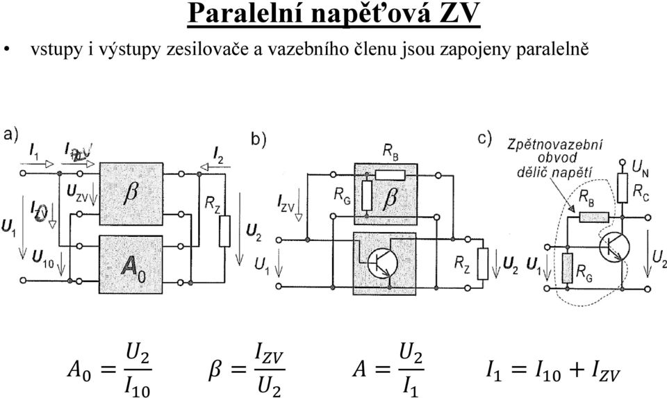 zesilovače a vazebního