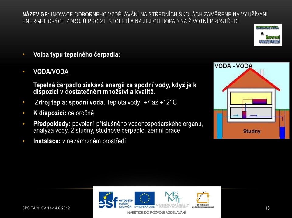 Teplota vody: +7 až +12 C K dispozici: celoročně Předpoklady: povolení příslušného