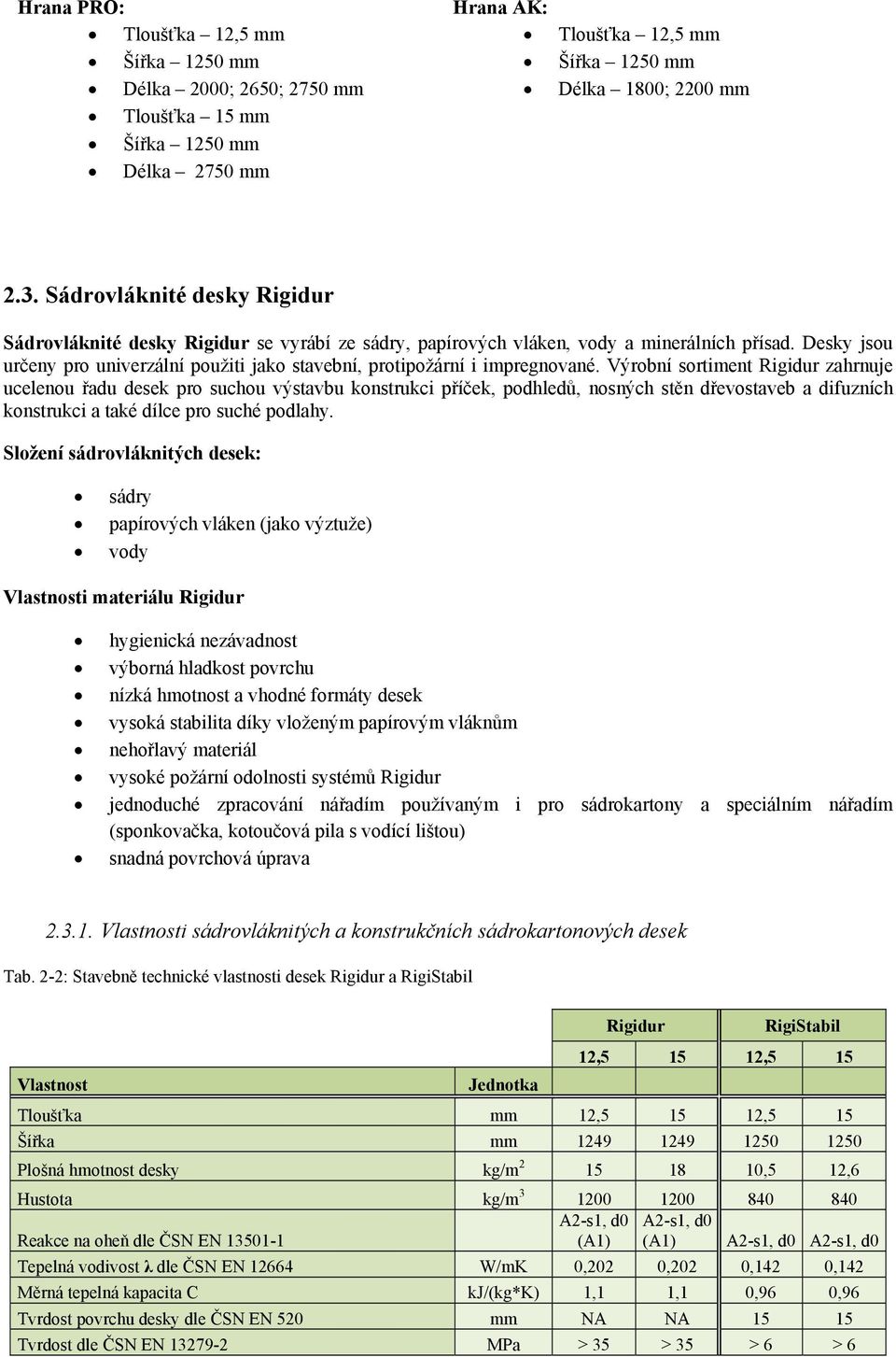 Desky jsou určeny pro univerzální použiti jako stavební, protipožární i impregnované.