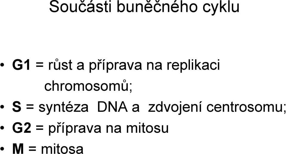 S = syntéza DNA a zdvojení