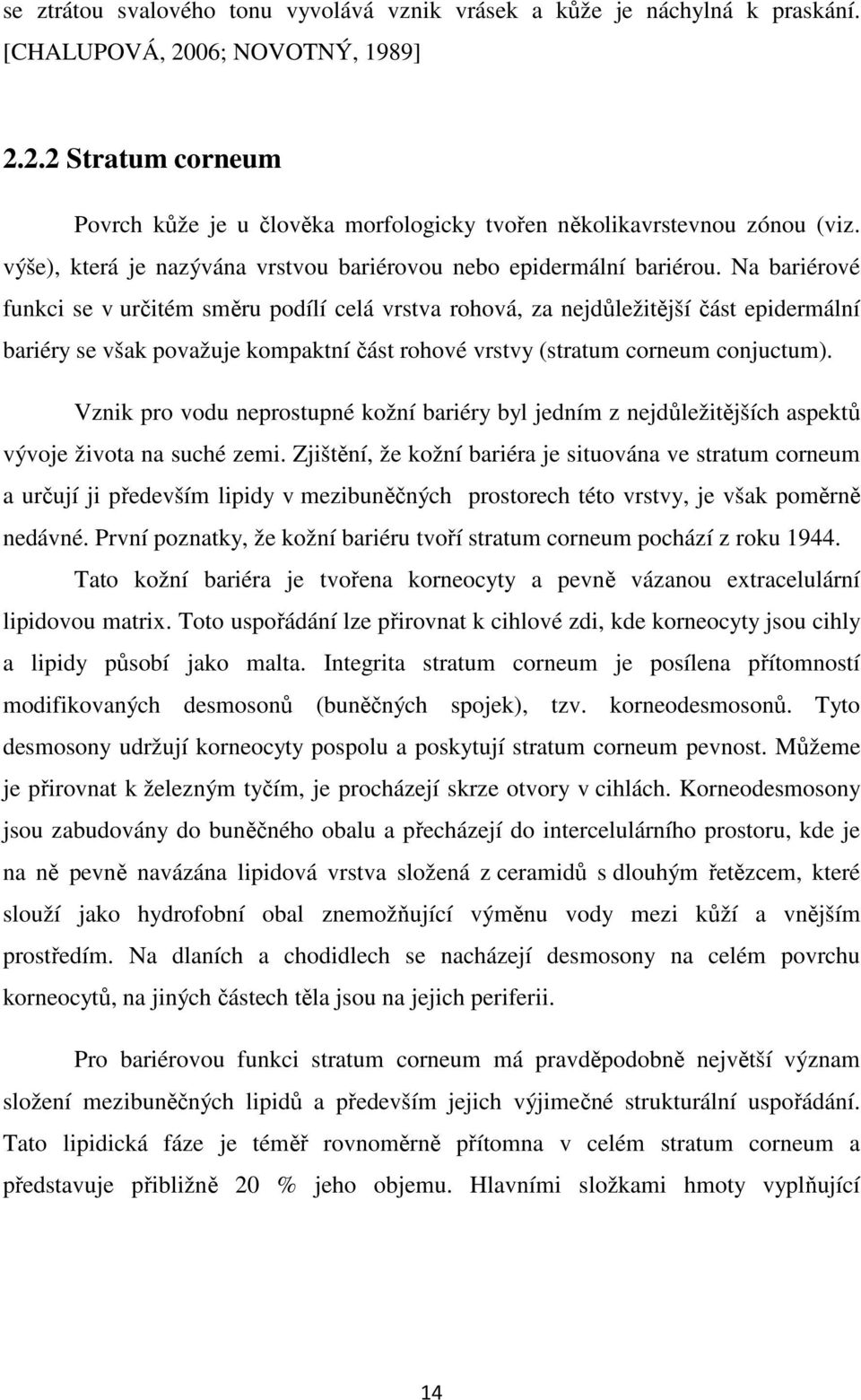 Na bariérové funkci se v určitém směru podílí celá vrstva rohová, za nejdůležitější část epidermální bariéry se však považuje kompaktní část rohové vrstvy (stratum corneum conjuctum).