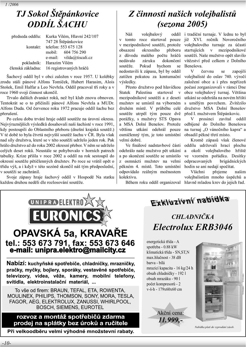 U kolébky zrodu stáli pánové Alfons Tomíček, Hubert Harasim, Alois Stošek, Emil Halfar a Leo Nevřela. Oddíl pracoval tři roky a v roce 1960 svoji činnost ukončil.