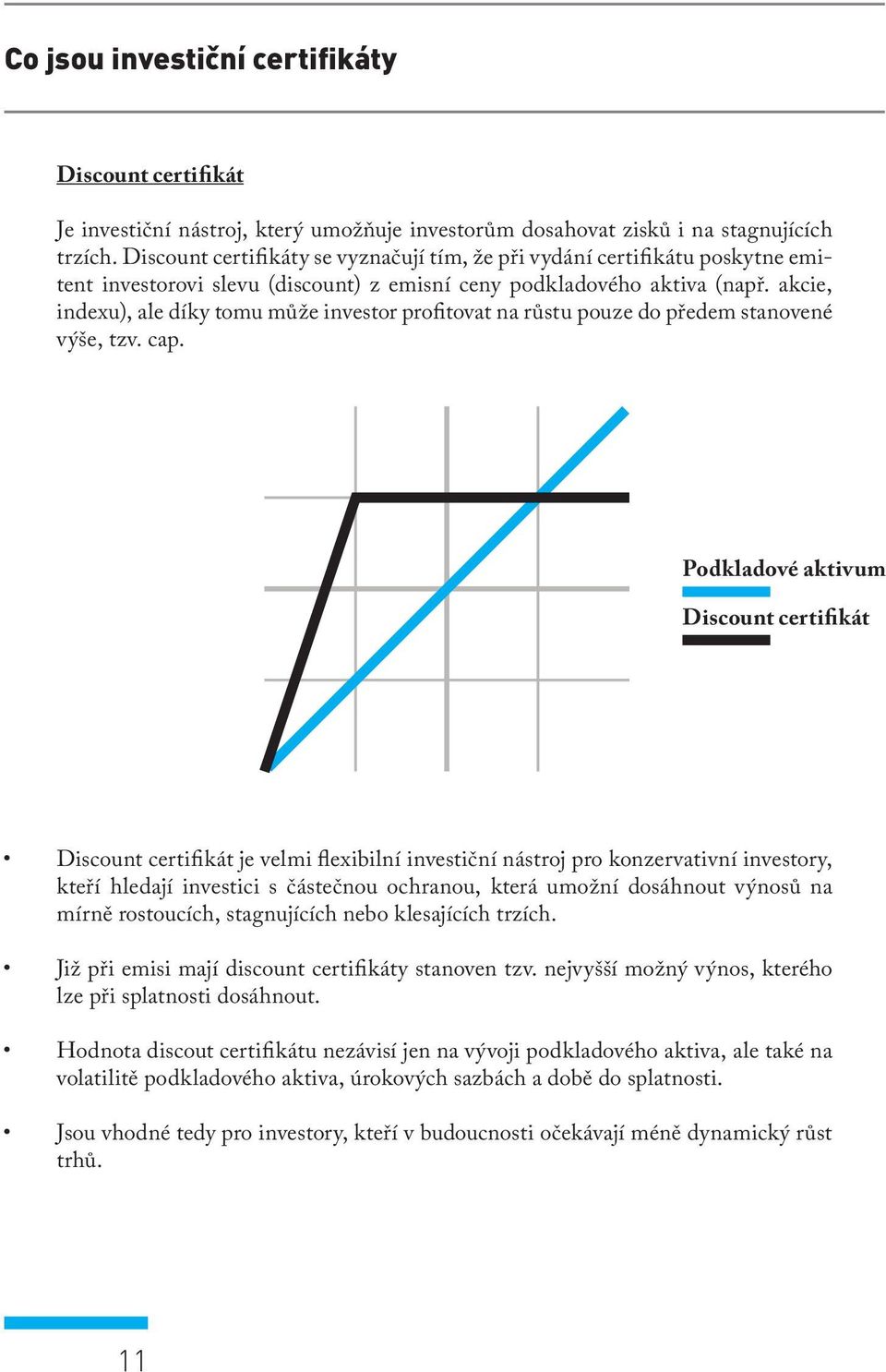 akcie, indexu), ale díky tomu může investor profitovat na růstu pouze do předem stanovené výše, tzv. cap.