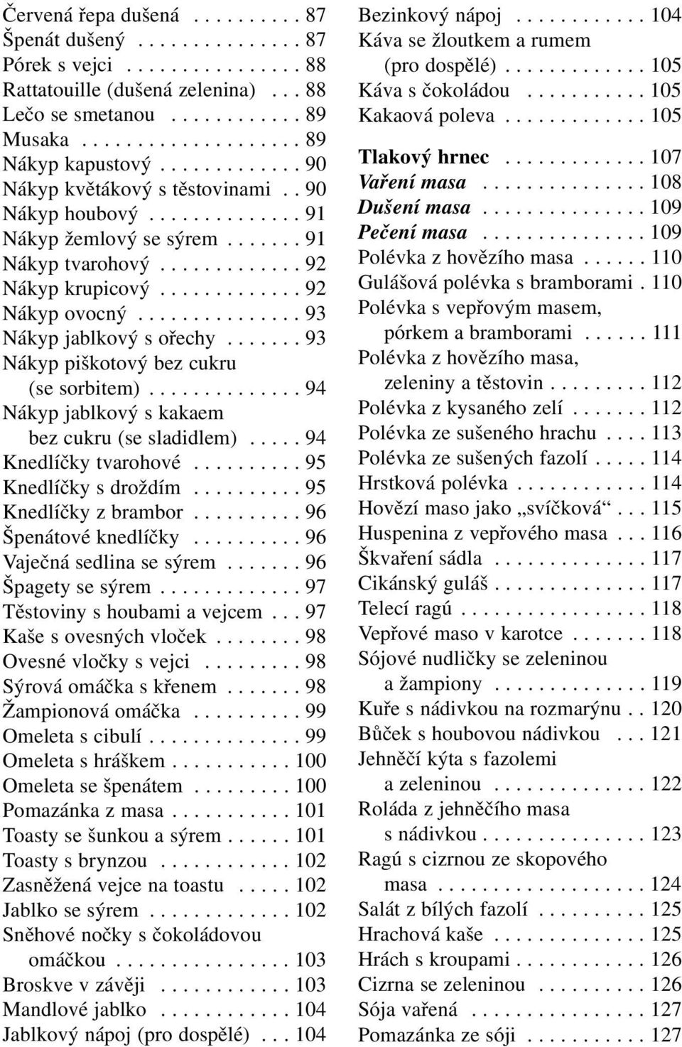 .............. 93 Nákyp jablkový s ořechy....... 93 Nákyp piškotový bez cukru (se sorbitem).............. 94 Nákyp jablkový s kakaem bez cukru (se sladidlem)..... 94 Knedlíčky tvarohové.