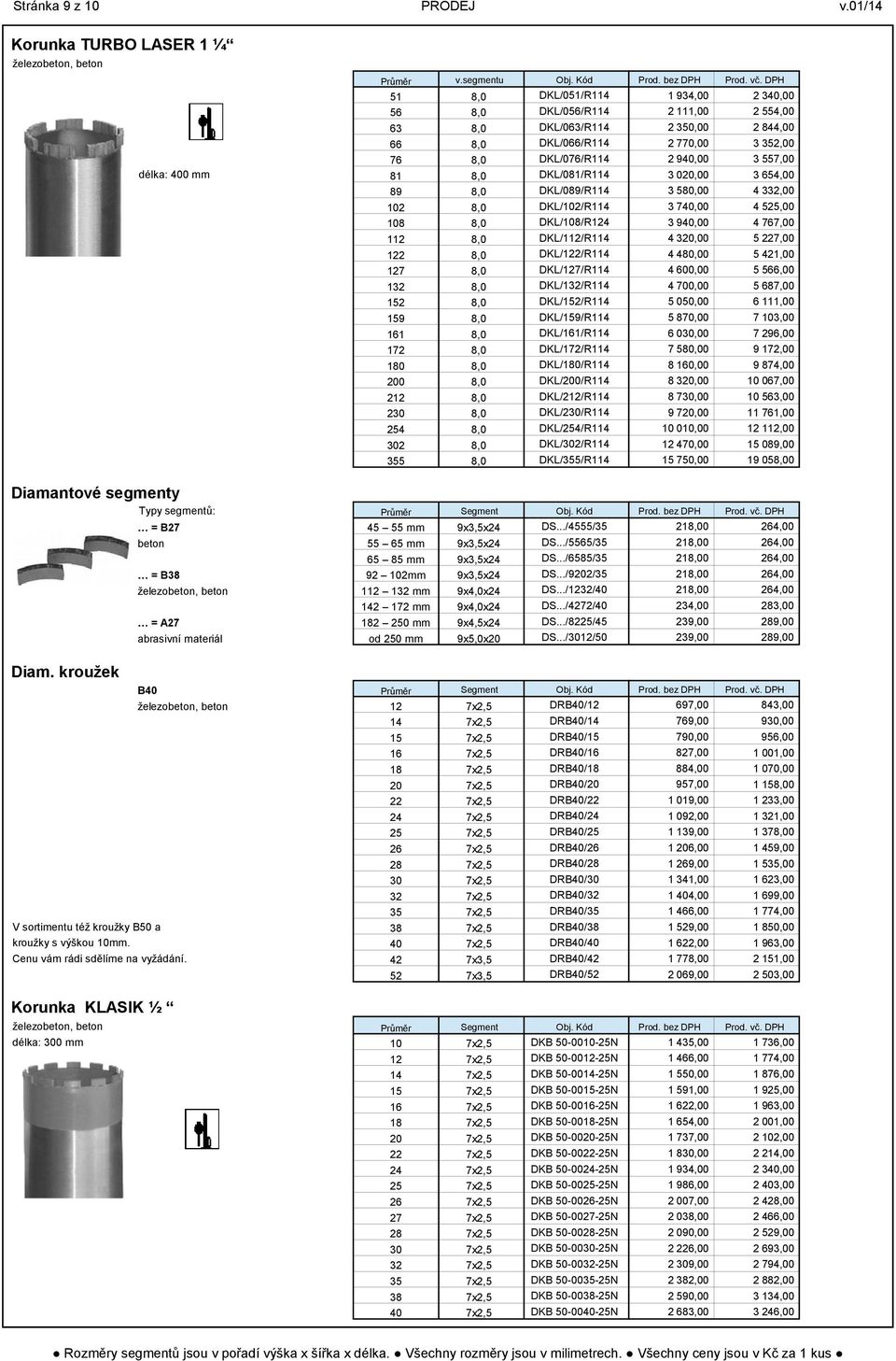 352,00 76 8,0 DKL/076/R114 2 940,00 3 557,00 délka: 400 mm 81 8,0 DKL/081/R114 3 020,00 3 654,00 89 8,0 DKL/089/R114 3 580,00 4 332,00 102 8,0 DKL/102/R114 3 740,00 4 525,00 108 8,0 DKL/108/R124 3