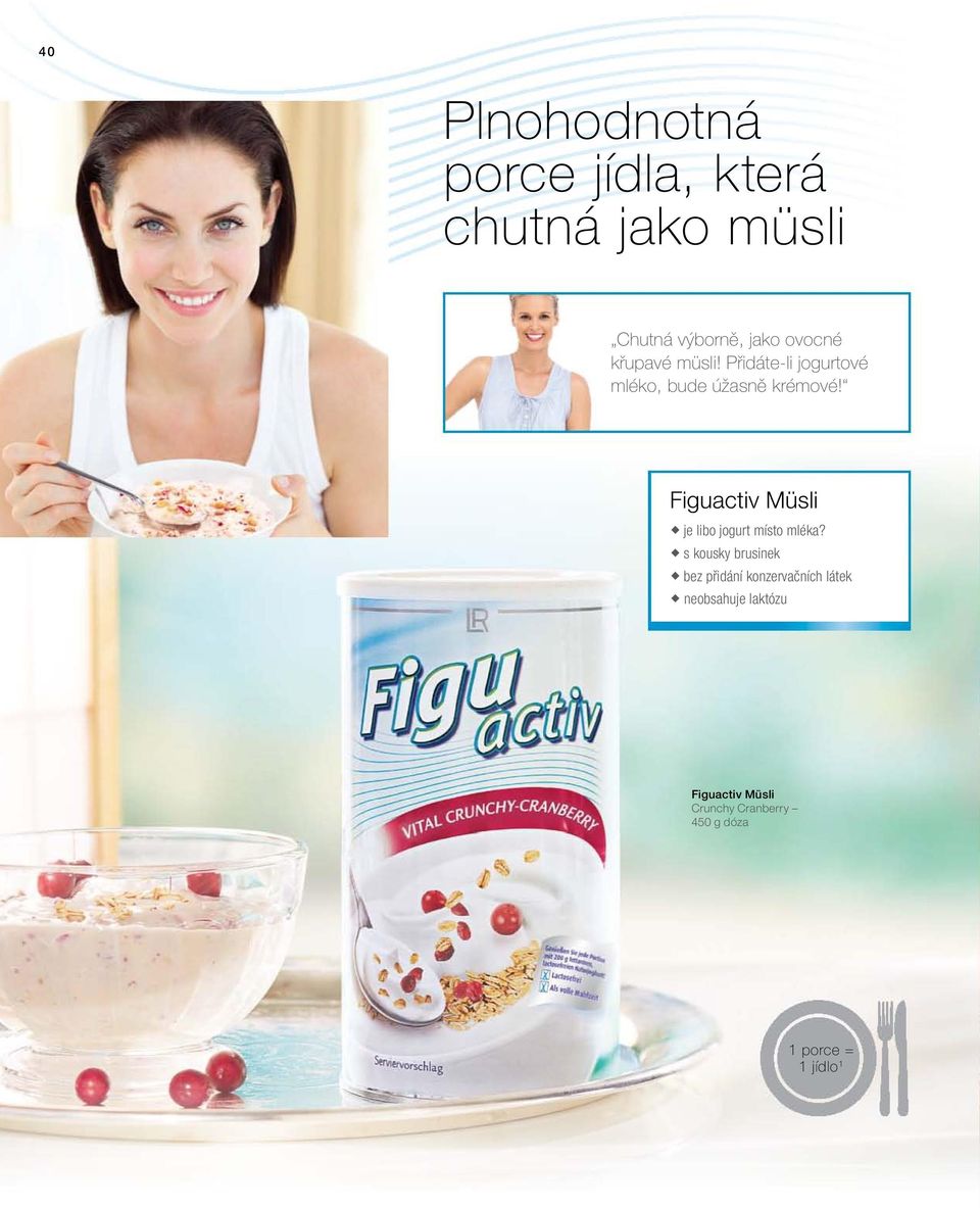 Figuactiv Müsli je libo jogurt místo mléka?