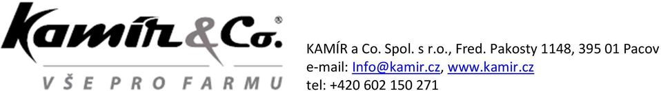 e-mail: Info@kamir.cz, www.