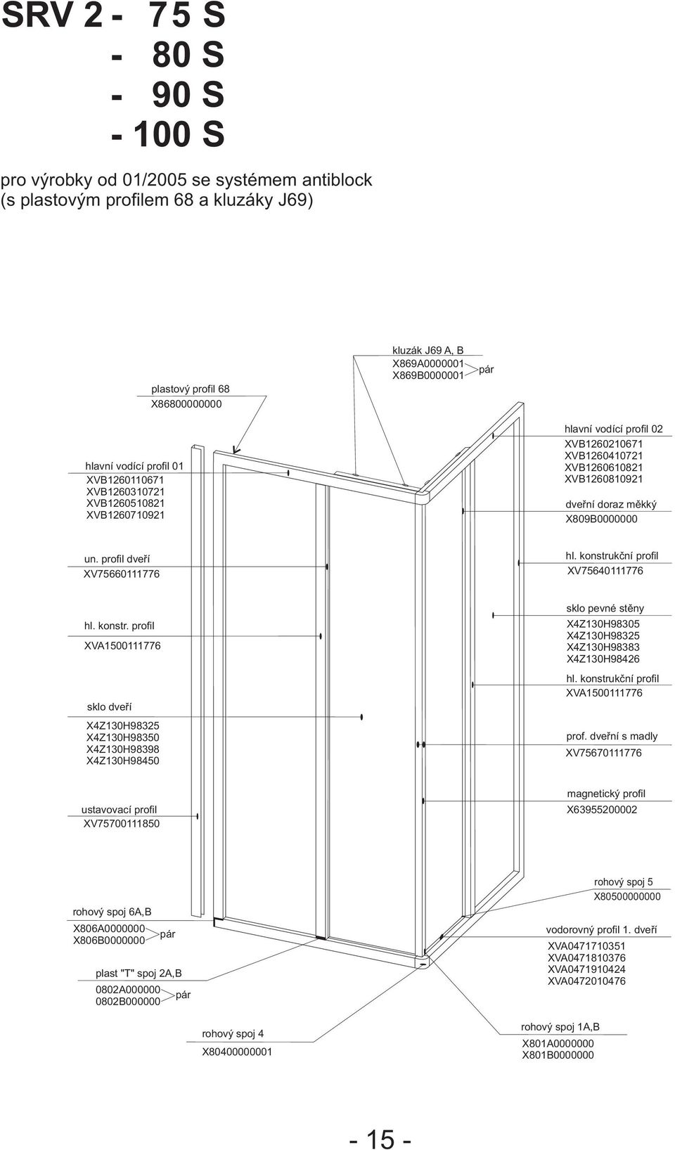 profil dveøí XV75660111776 XV75640111776 hl. konstr.