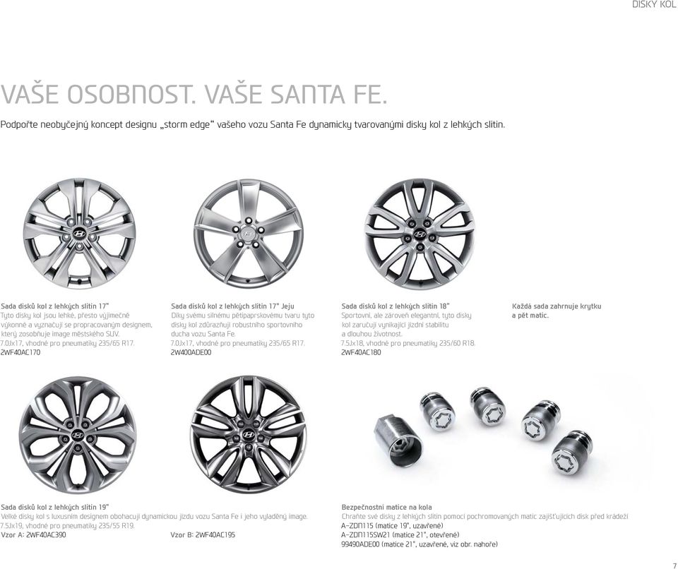 0Jx17, vhodné pro pneumatiky 235/65 R17.