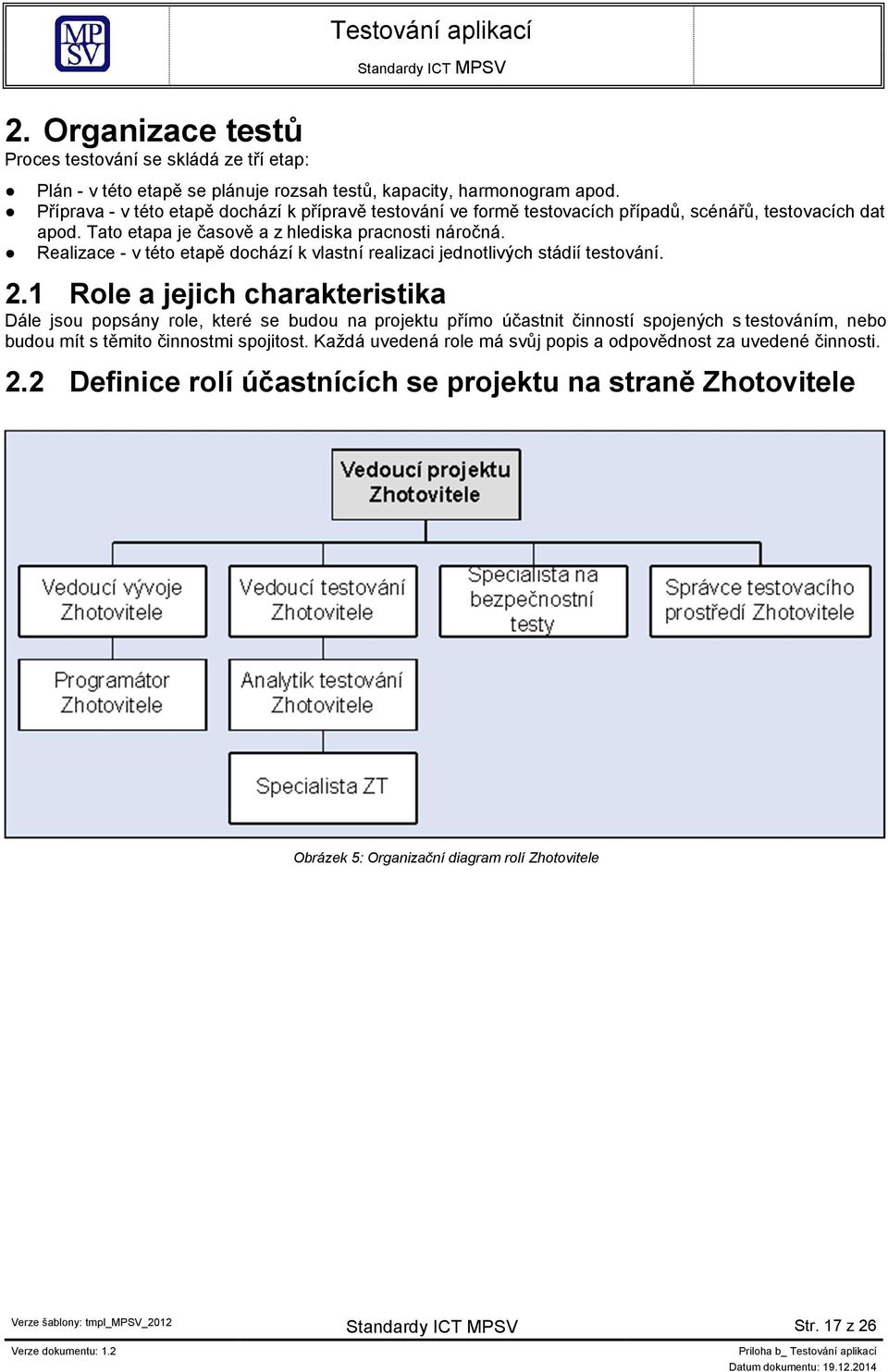 Realizace - v této etapě dochází k vlastní realizaci jednotlivých stádií testování. 2.