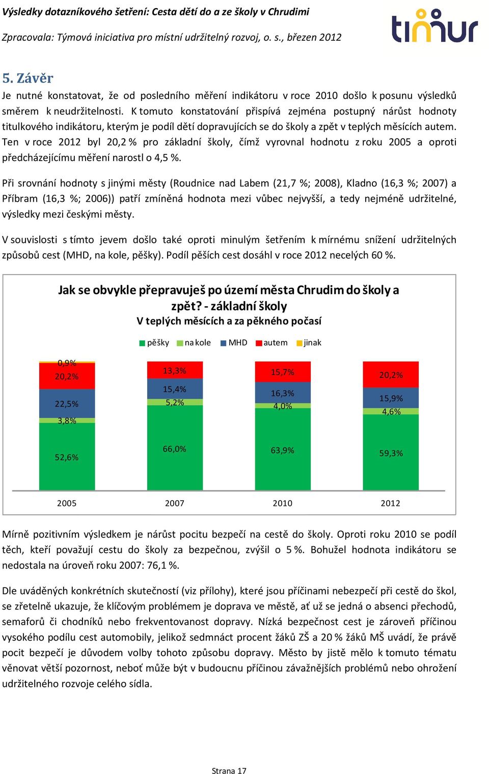 Ten v roce 2012 byl 20,2 % pro základní školy, čímž vyrovnal hodnotu z roku 2005 a oproti předcházejícímu měření narostl o 4,5 %.