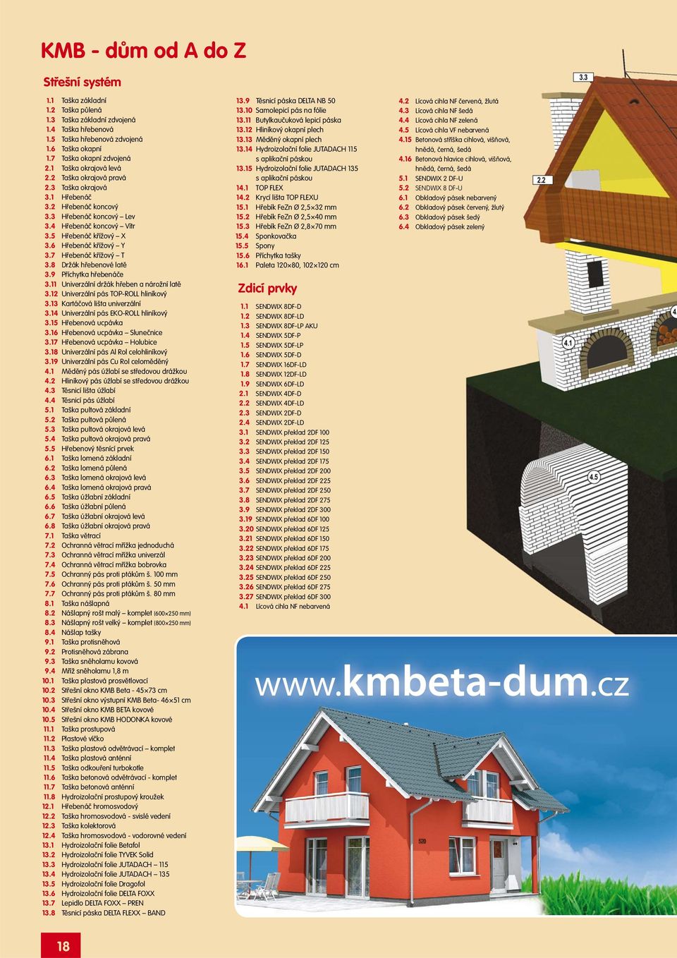 7 Hřebenáč křížový T 3.8 Držák hřebenové latě 3.9 Příchytka hřebenáče 3.11 Univerzální držák hřeben a nárožní latě 3.12 Univerzální pás TOP-ROLL hliníkový 3.13 Kartáčová lišta univerzální 3.