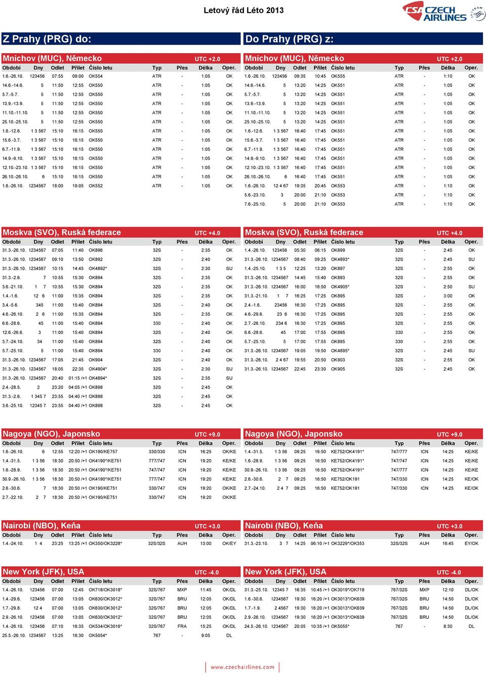 10.-11.10. 5 11:50 12:55 OK550 ATR - 1:05 OK MUC11.10.-11.10. 5 13:20 14:25 OK551 ATR - 1:05 OK 25.10.-25.10. 5 11:50 12:55 OK550 ATR - 1:05 OK MUC25.10.-25.10. 5 13:20 14:25 OK551 ATR - 1:05 OK 1.6.