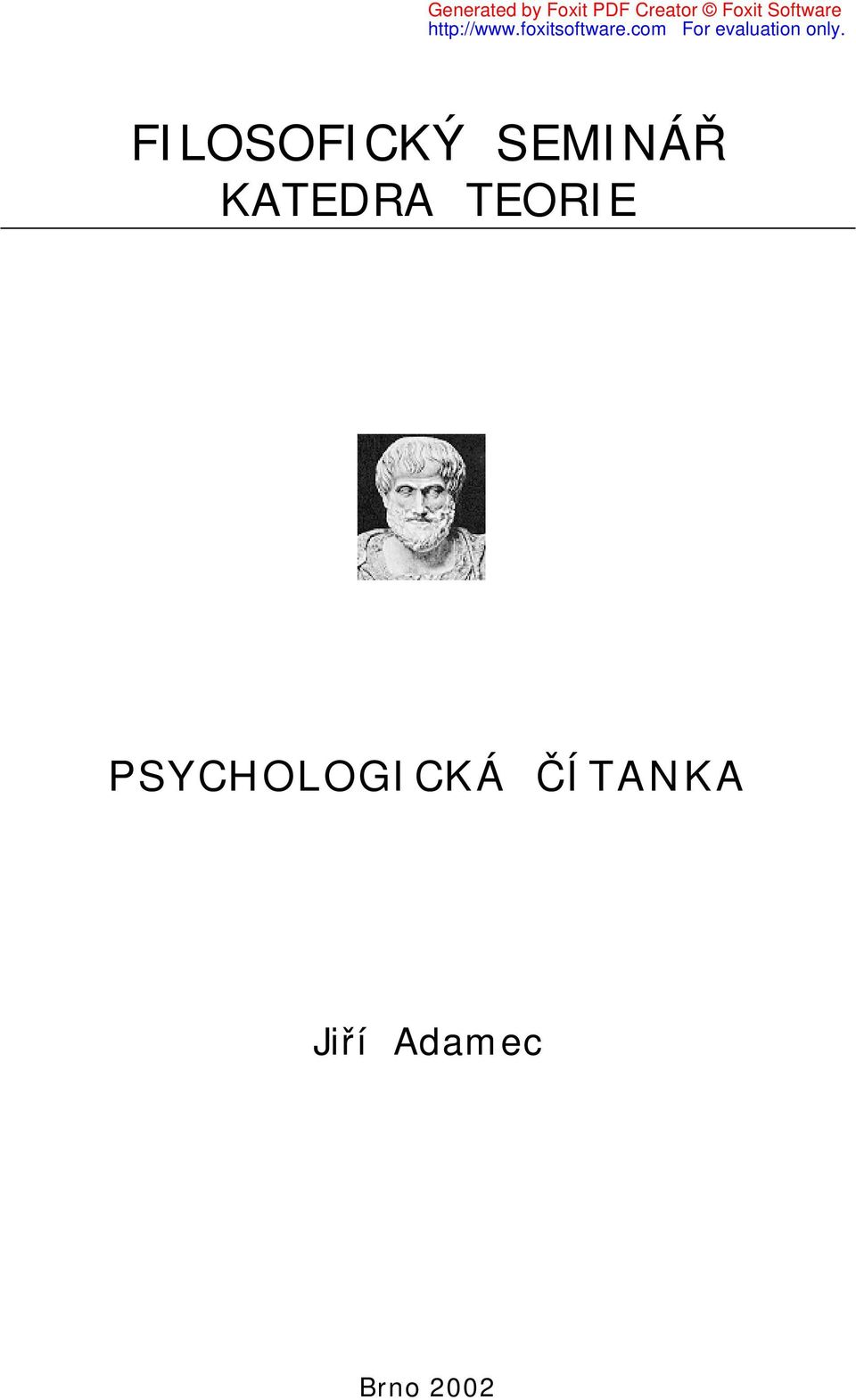 PSYCHOLOGICKÁ