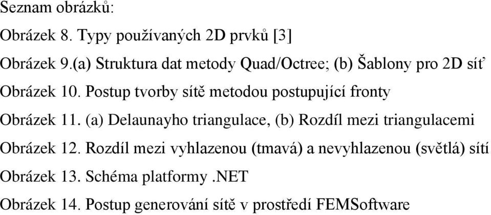 Postup tvorby sítě metodou postupující fronty Obrázek 11.