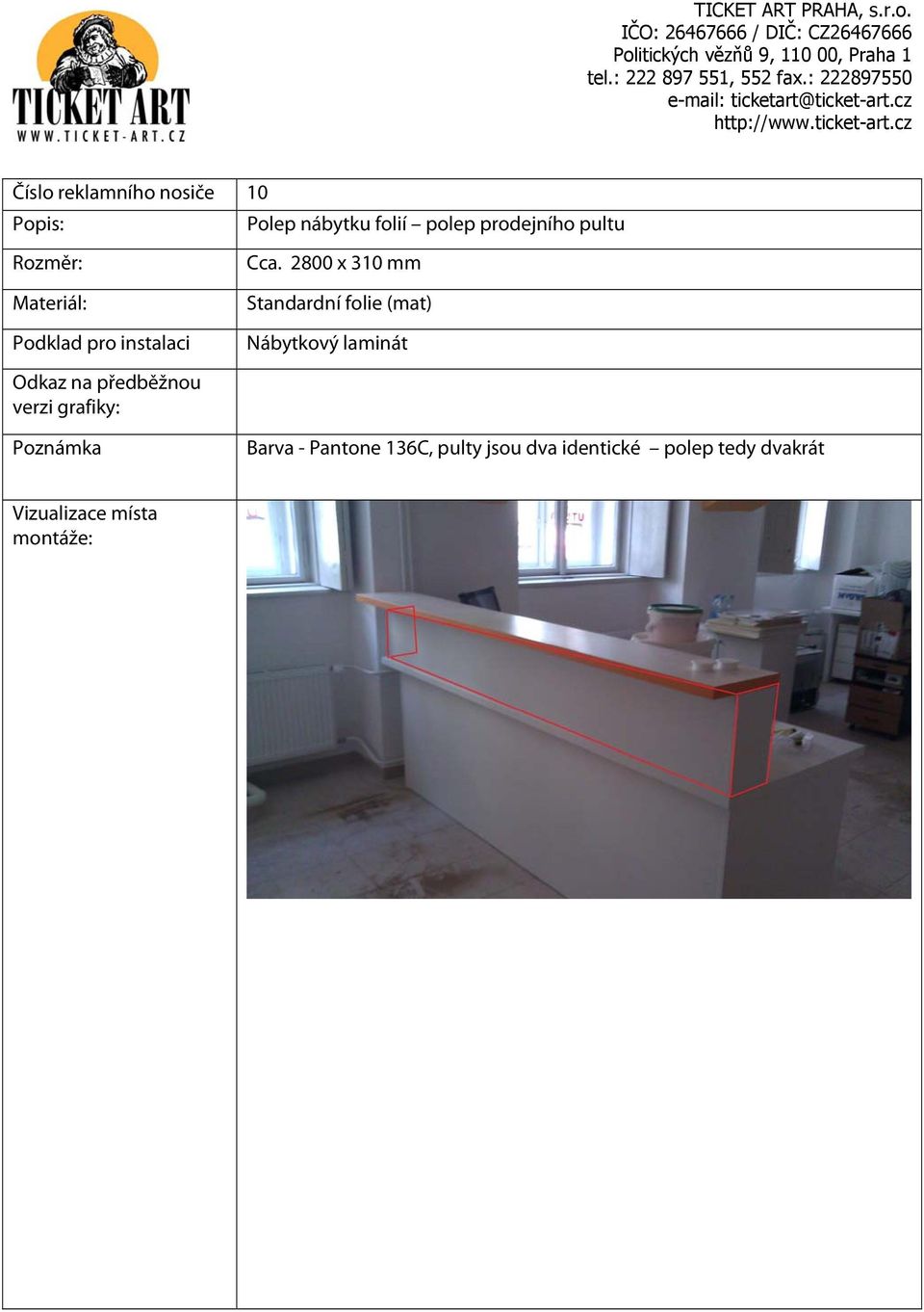 2800 x 310 mm Standardní folie (mat) Nábytkový laminát Odkaz