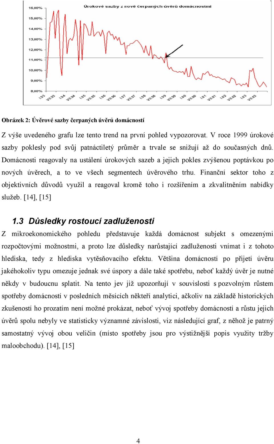 Domácnosti reagovaly na ustálení úrokových sazeb a jejich pokles zvýšenou poptávkou po nových úvěrech, a to ve všech segmentech úvěrového trhu.