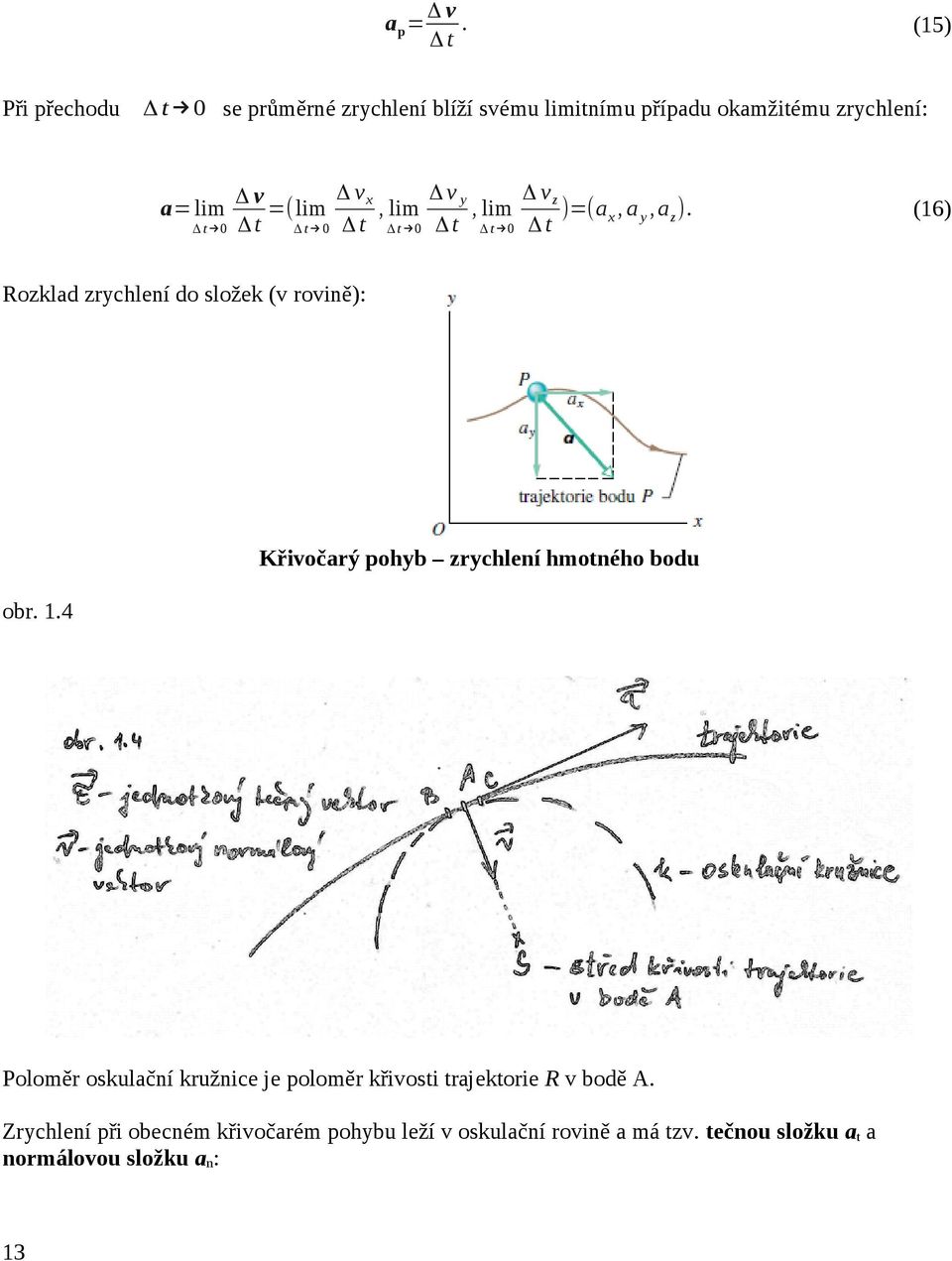 Δ vz Δv =( lim, lim, lim )=(a x, a y,a z ).