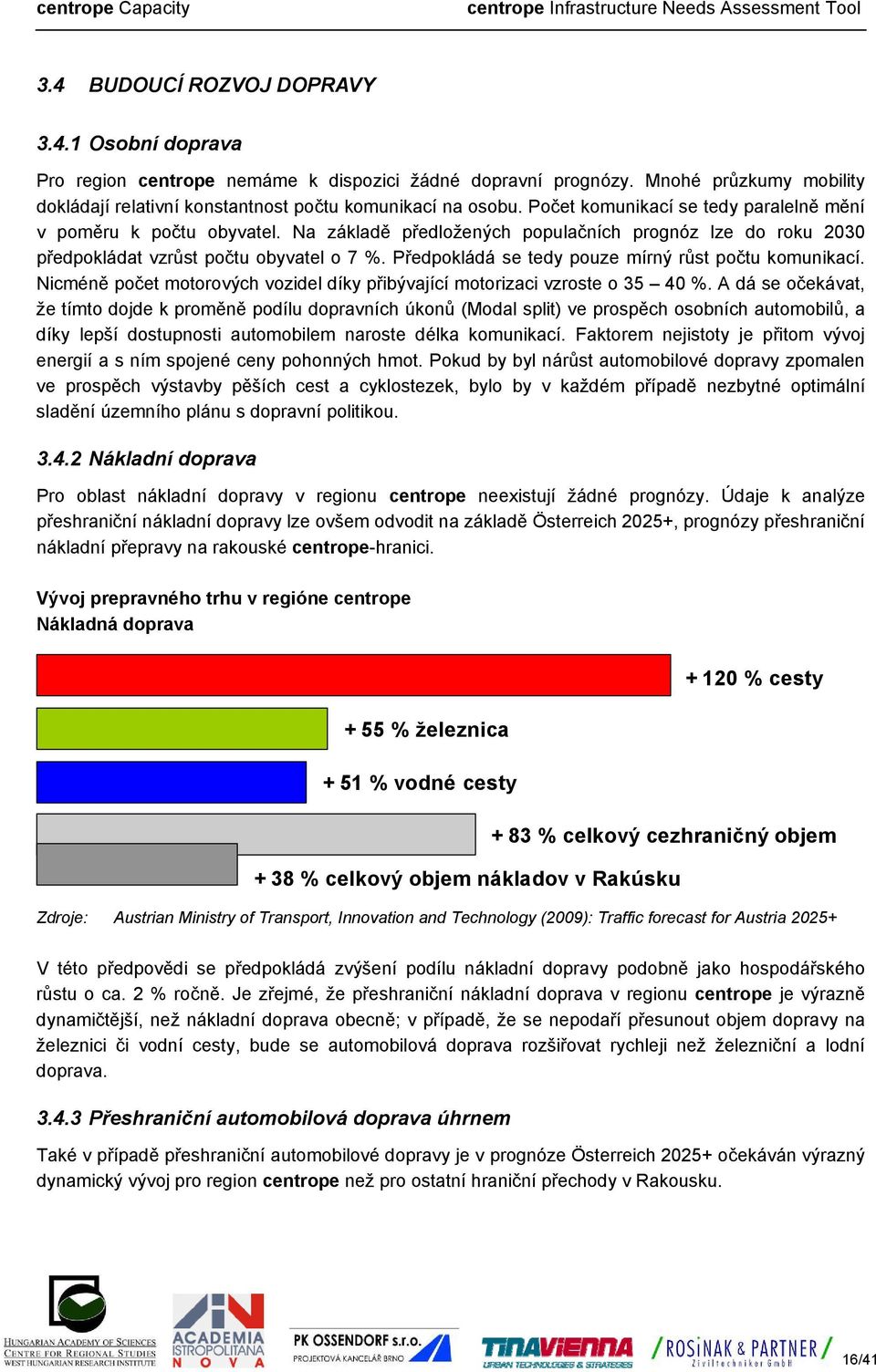 Předpokládá se tedy pouze mírný růst počtu komunikací. Nicméně počet motorových vozidel díky přibývající motorizaci vzroste o 35 40 %.