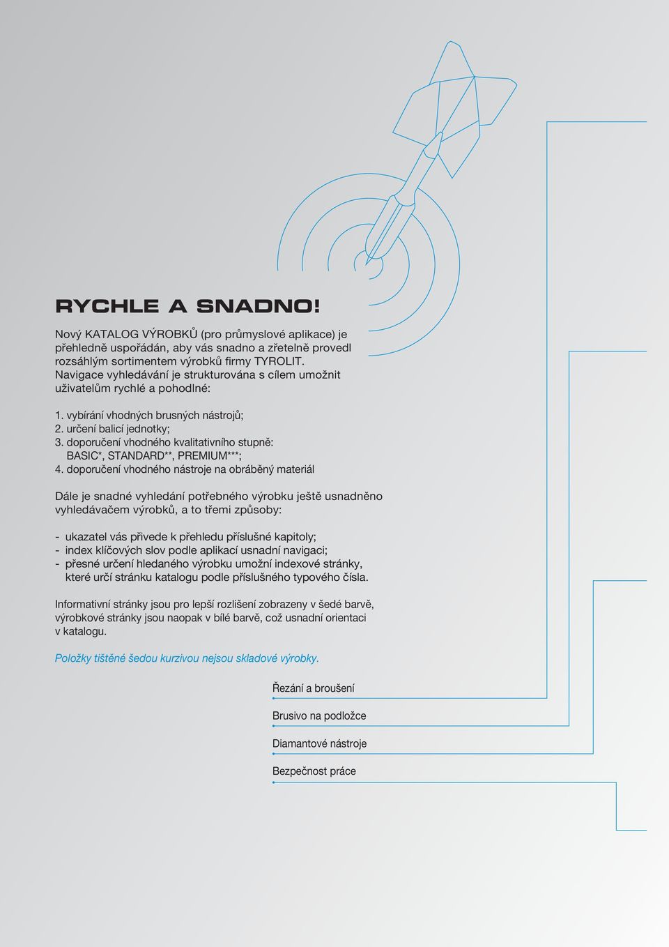 doporučení vhodného kvalitativního stupně: BASIC*, STANDARD**, PREMIUM***; 4.