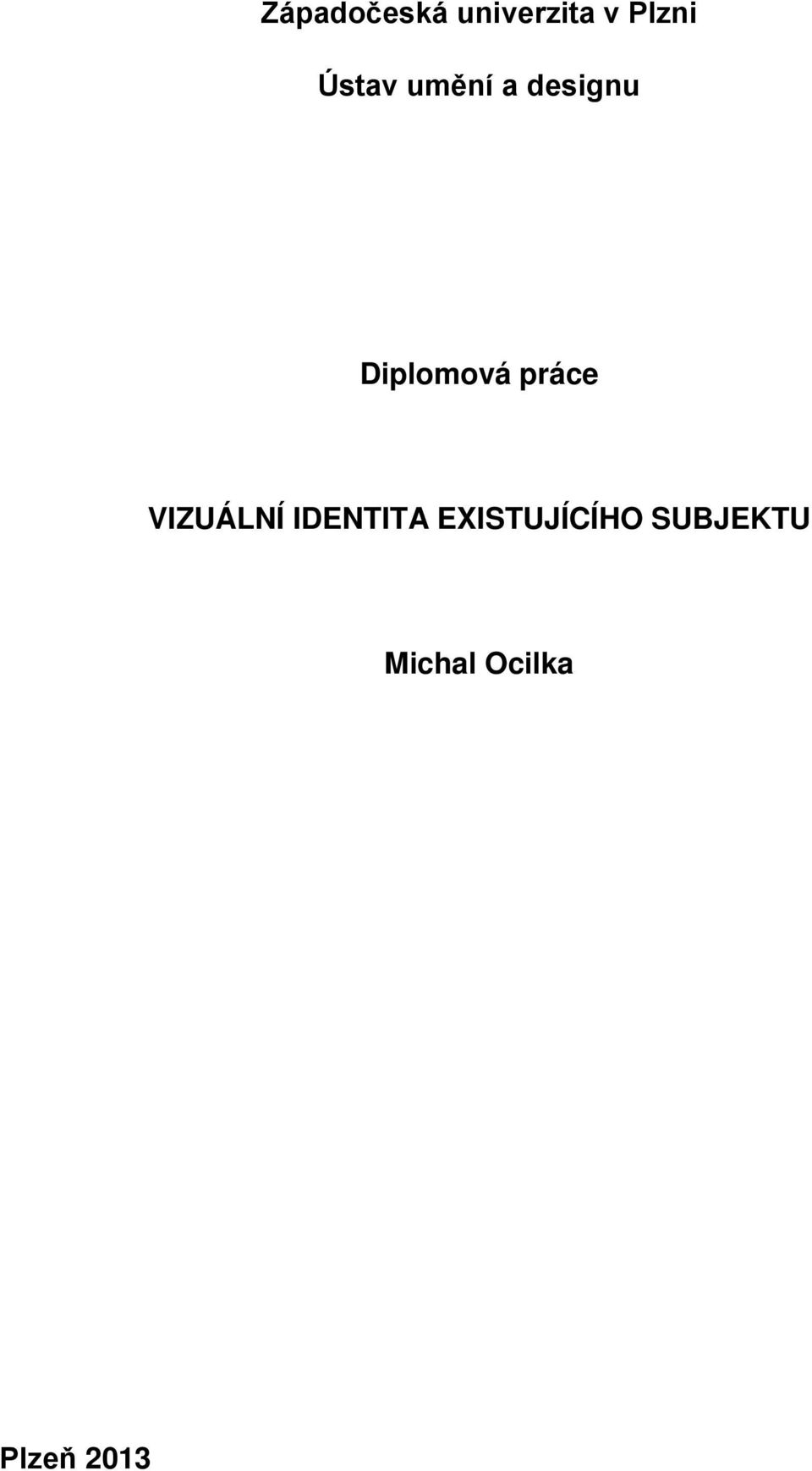 práce VIZUÁLNÍ IDENTITA