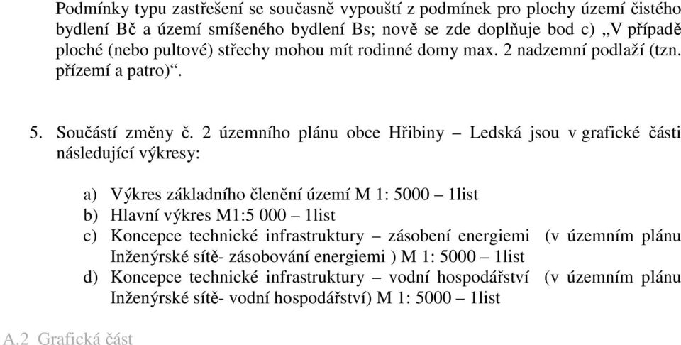 2 územního plánu obce Hřibiny Ledská jsou v grafické části následující výkresy: A.