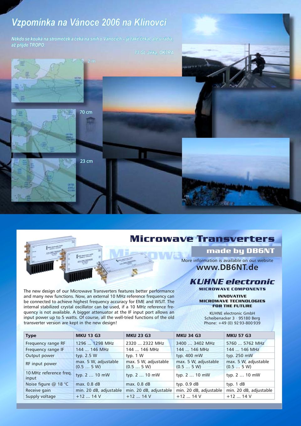 Now, an external 10 MHz reference frequency can be connected to achieve highest frequency accuracy for EME and WSJT.