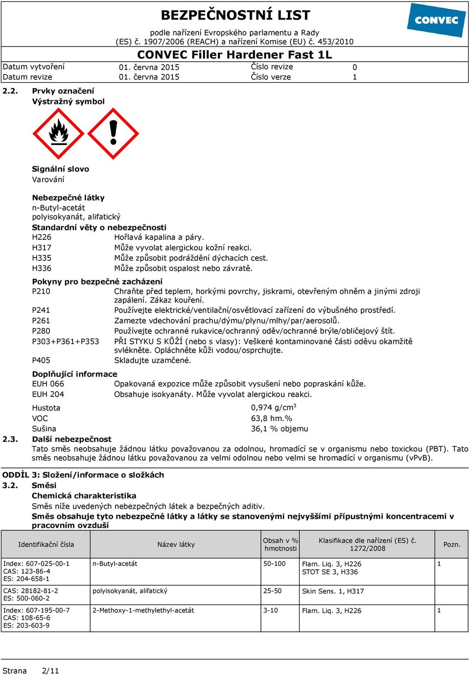 H37 Může vyvolat alergickou kožní reakci. H335 Může způsobit podráždění dýchacích cest. H336 Může způsobit ospalost nebo závratě.