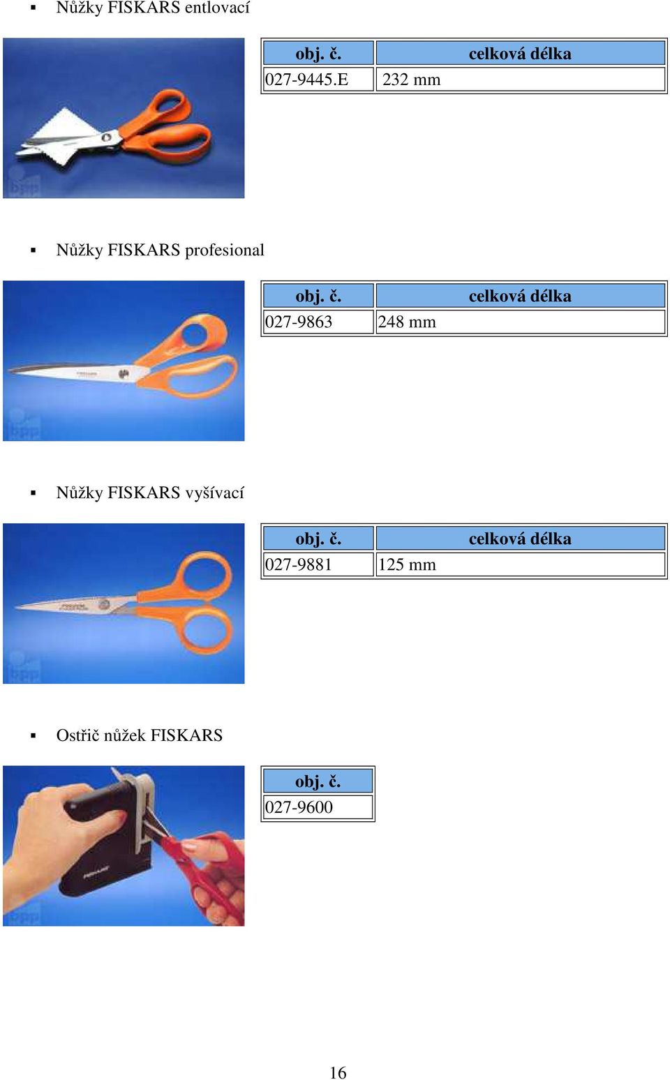 027-9863 248 mm Nůžky FISKARS vyšívací