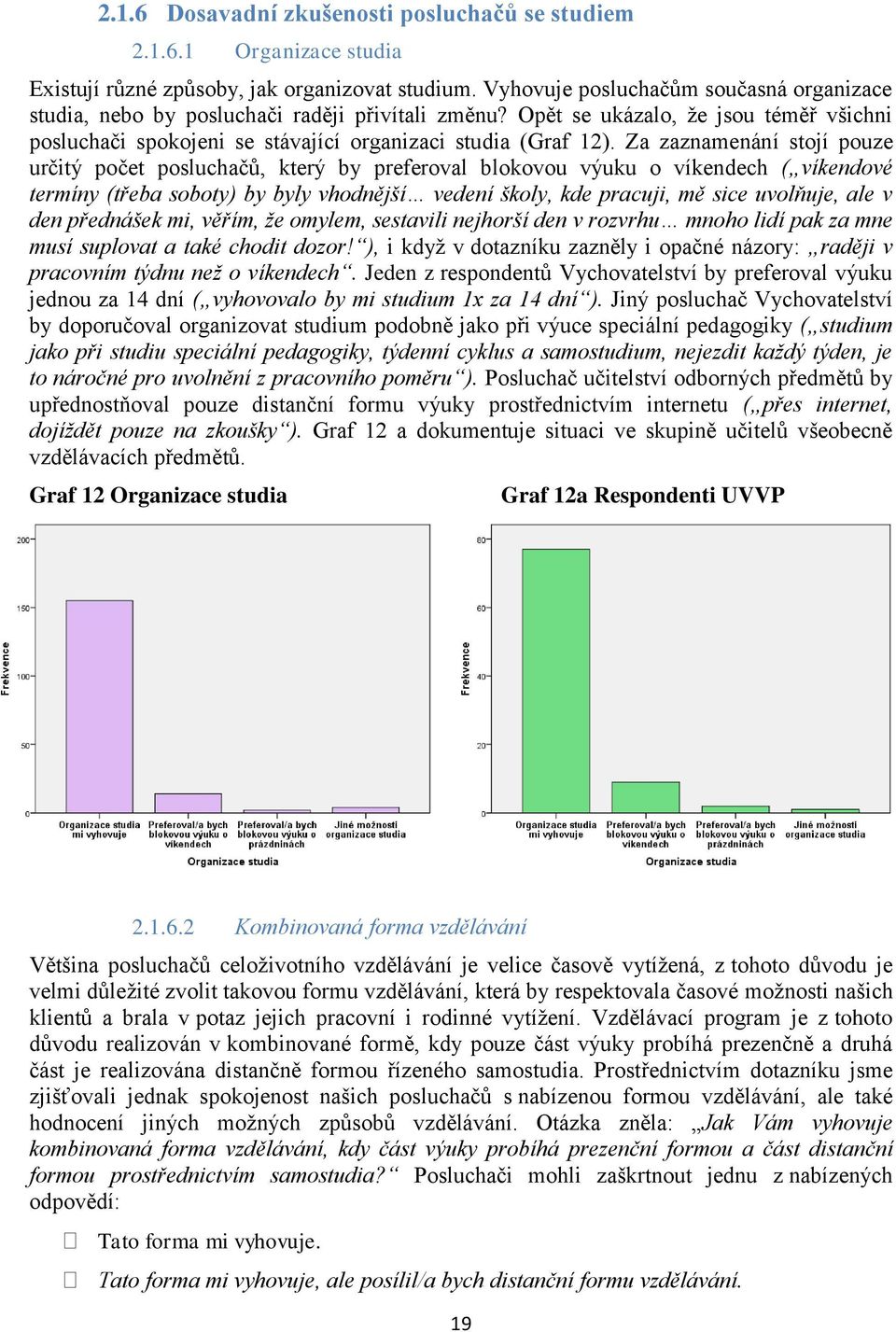 Za zaznamenání stojí pouze určitý počet posluchačů, který by preferoval blokovou výuku o víkendech ( víkendové termíny (třeba soboty) by byly vhodnější vedení školy, kde pracuji, mě sice uvolňuje,