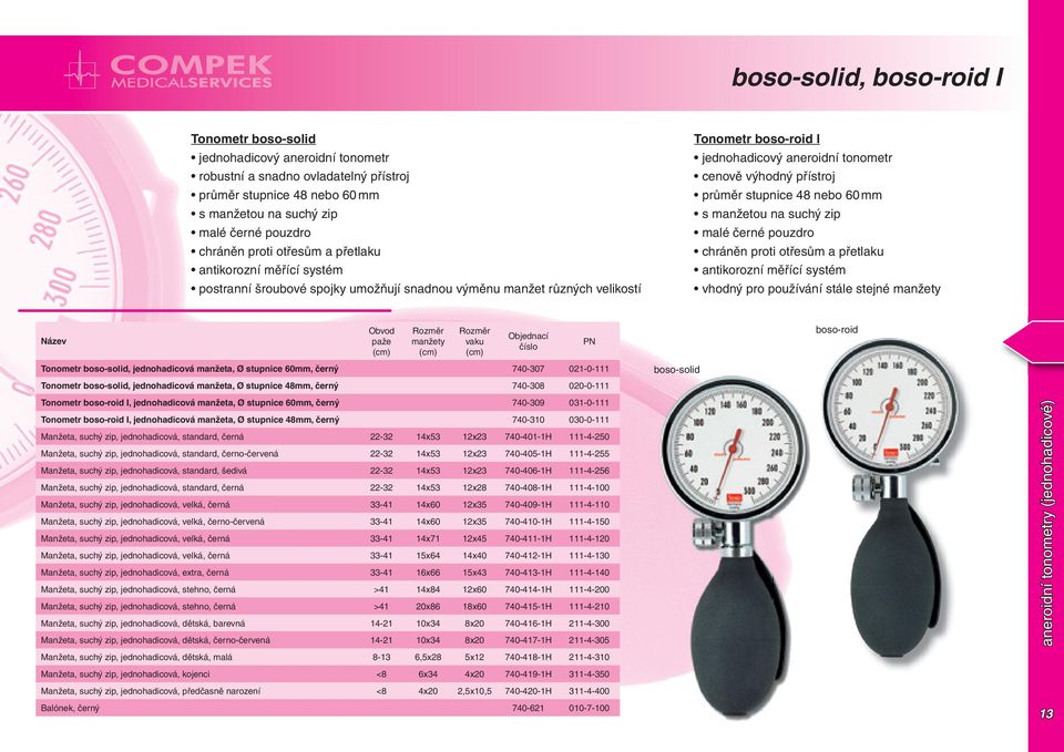 malé černé pouzdro vhodný pro používání stále stejné manžety manžety boso-roid Tonometr boso-solid, jednohadicová manžeta, Ø stupnice 60mm, černý 740-307 021-0-111 boso-solid Tonometr boso-solid,