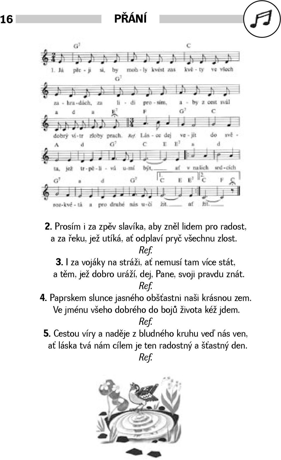 I za vojáky na strái, a nemusí tam více stát, a tìm, je dobro uráí, dej, Pane, svoji pravdu znát. Ref. 4.