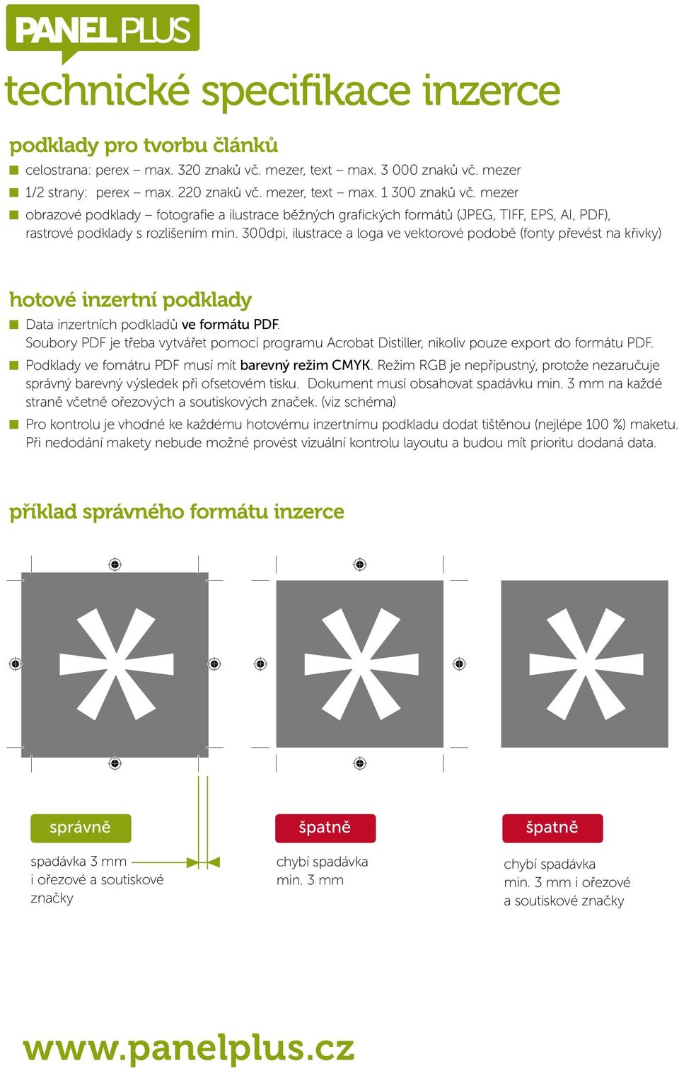 300dpi, ilustrace a loga ve vektorové podobě (fonty převést na křivky) hotové inzertní podklady Data inzertních podkladů ve formátu PDF.