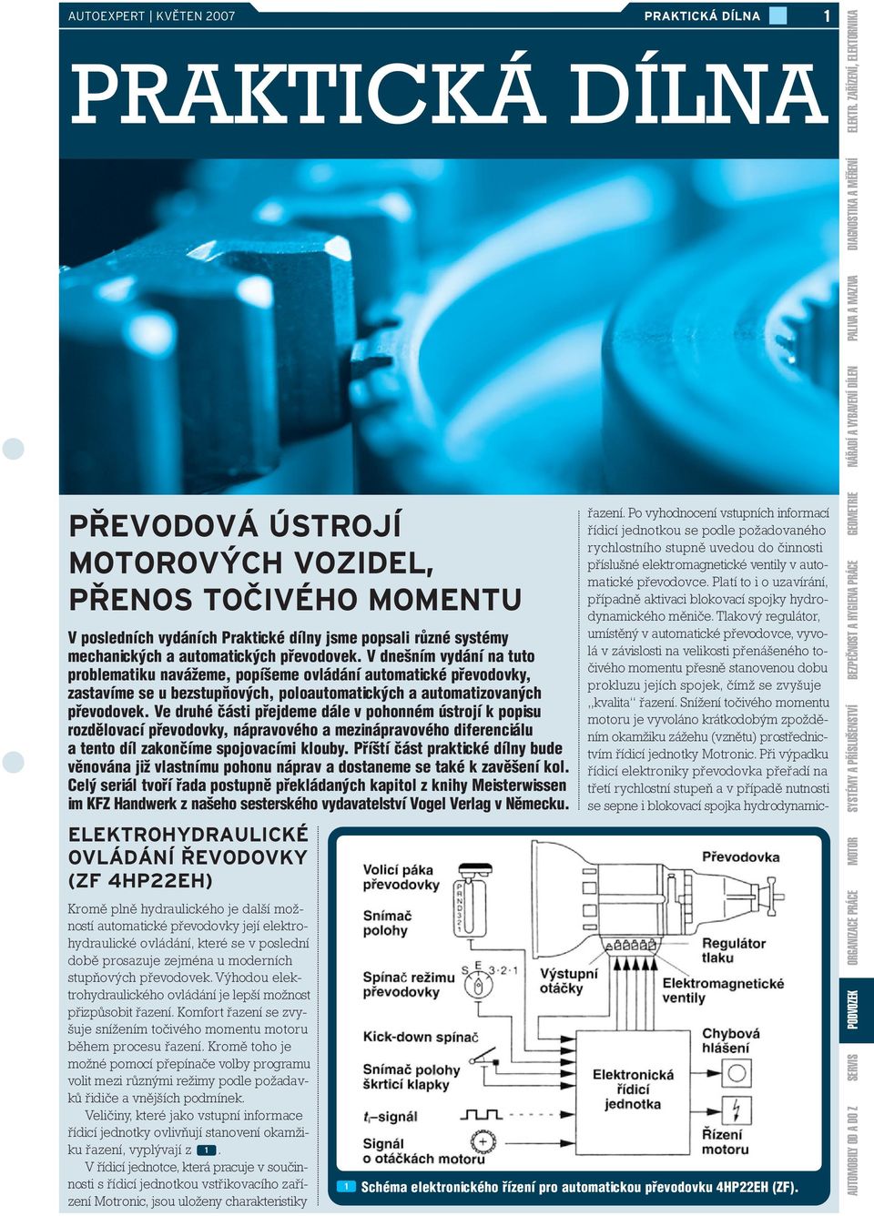 Ve druhé části přejdeme dále v pohonném ústrojí k popisu rozdělovací převodovky, nápravového a mezinápravového diferenciálu a tento díl zakončíme spojovacími klouby.